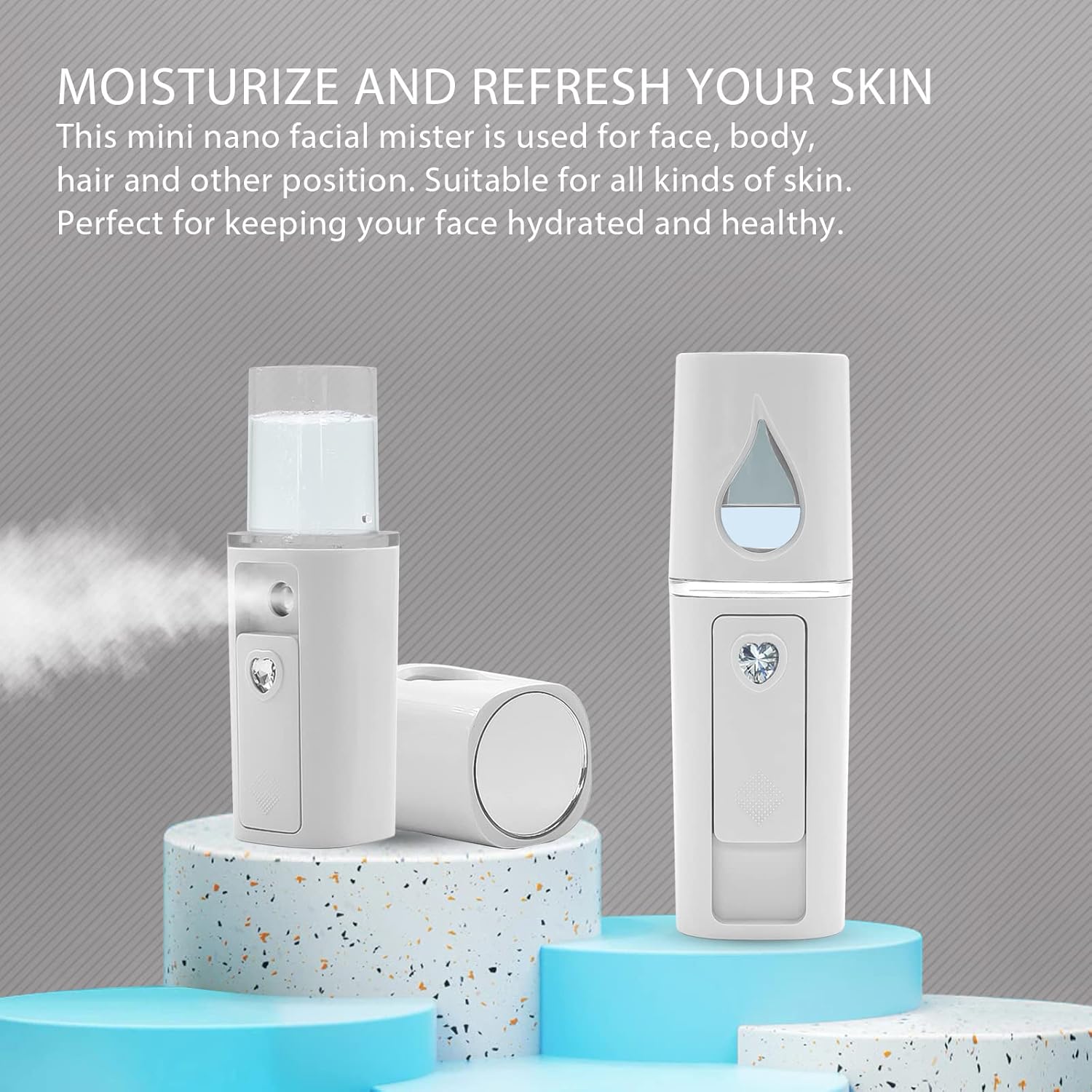 Nano Facial Mister Portátil Mini Face Mist Práctico Pulverizador Automático Extensiones de Pestañas Fresco Vaporizador Facial