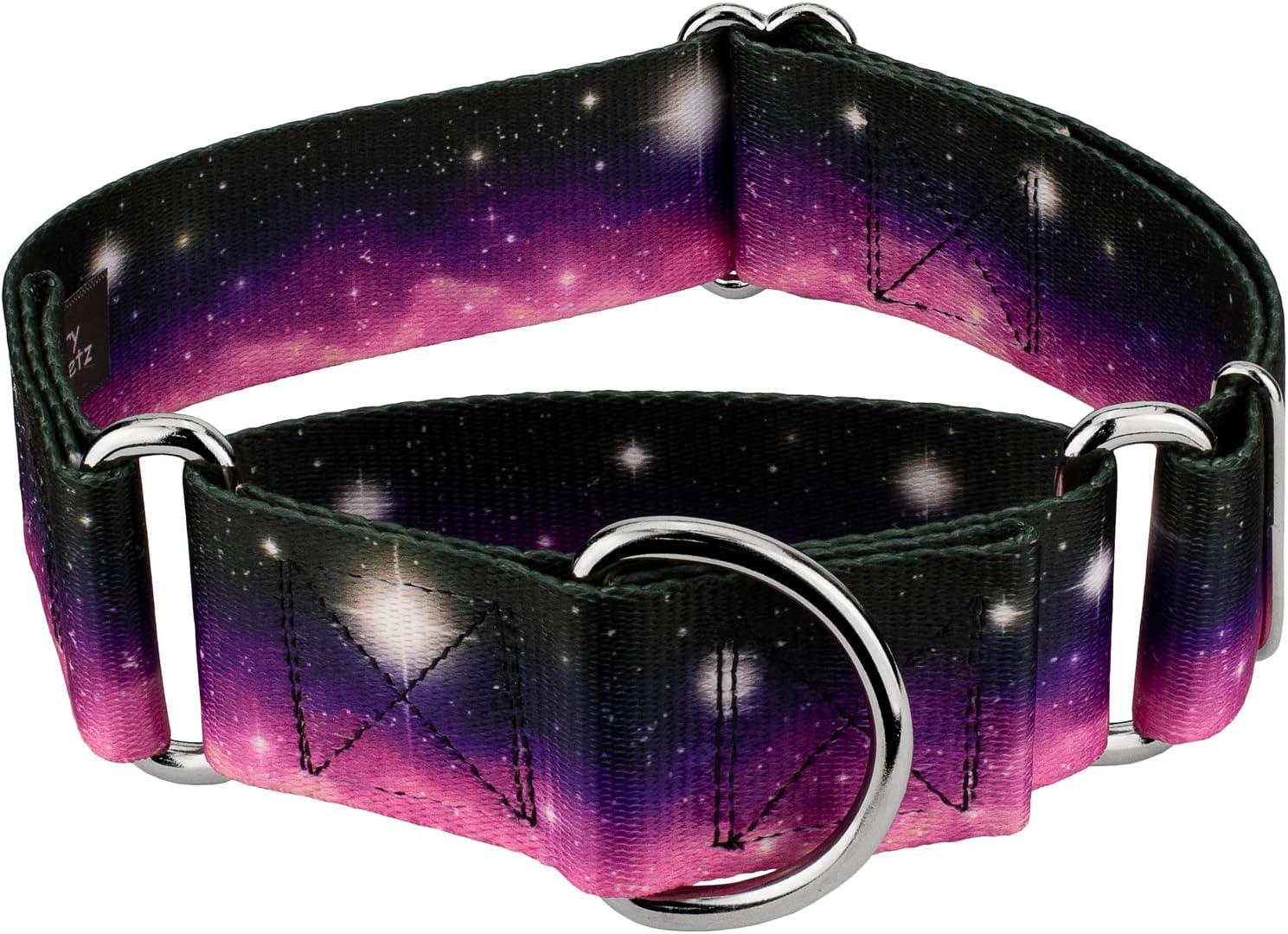 Country Brook Petz – Collar de perro Heavenly Space Martingale – Colección Geek Chic con 4 diseños para cualquier Mega fan (1 12 pulgadas, mediano)