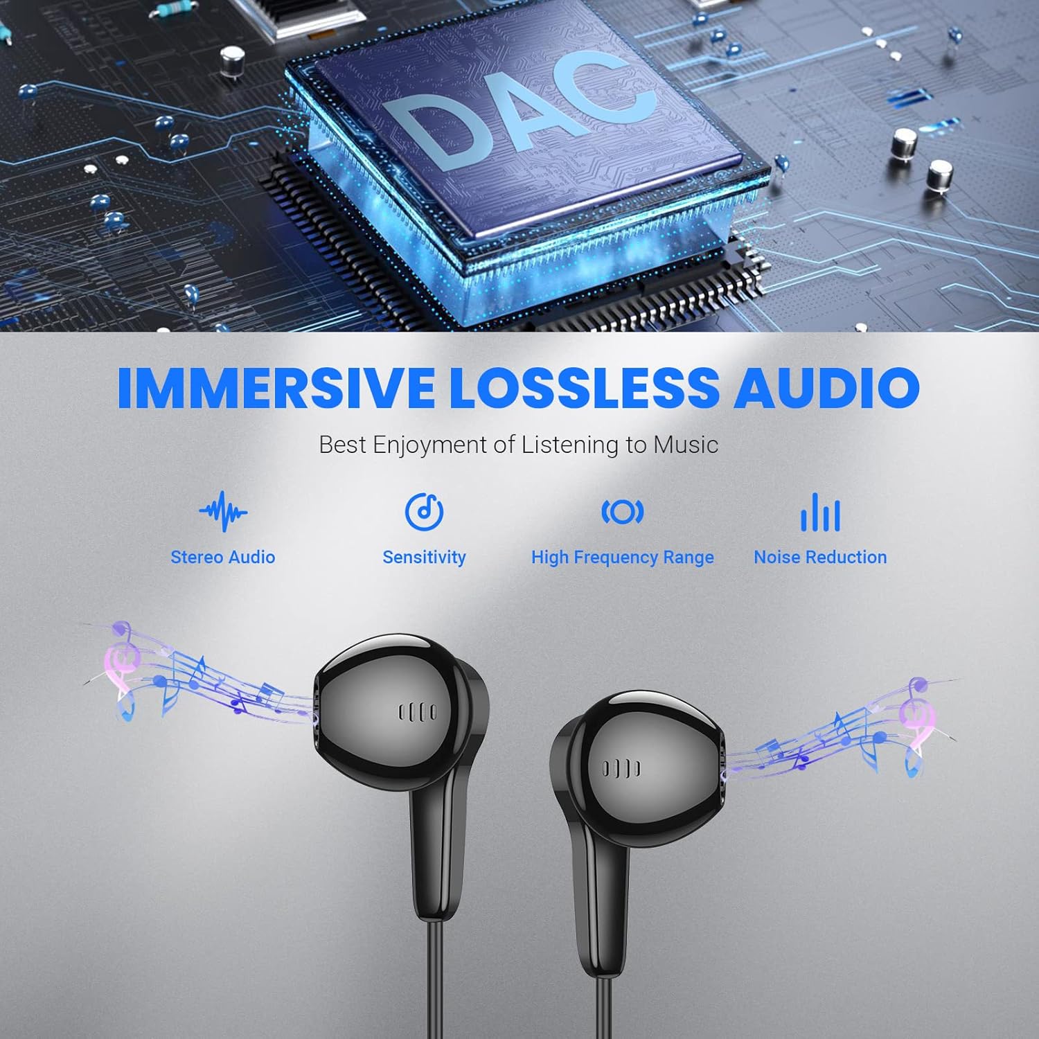 Auriculares USB C para Samsung S24 Ultra S23 Fe S22+, auriculares tipo C con micrófono, control de volumen estéreo de alta fidelidad, magnético en