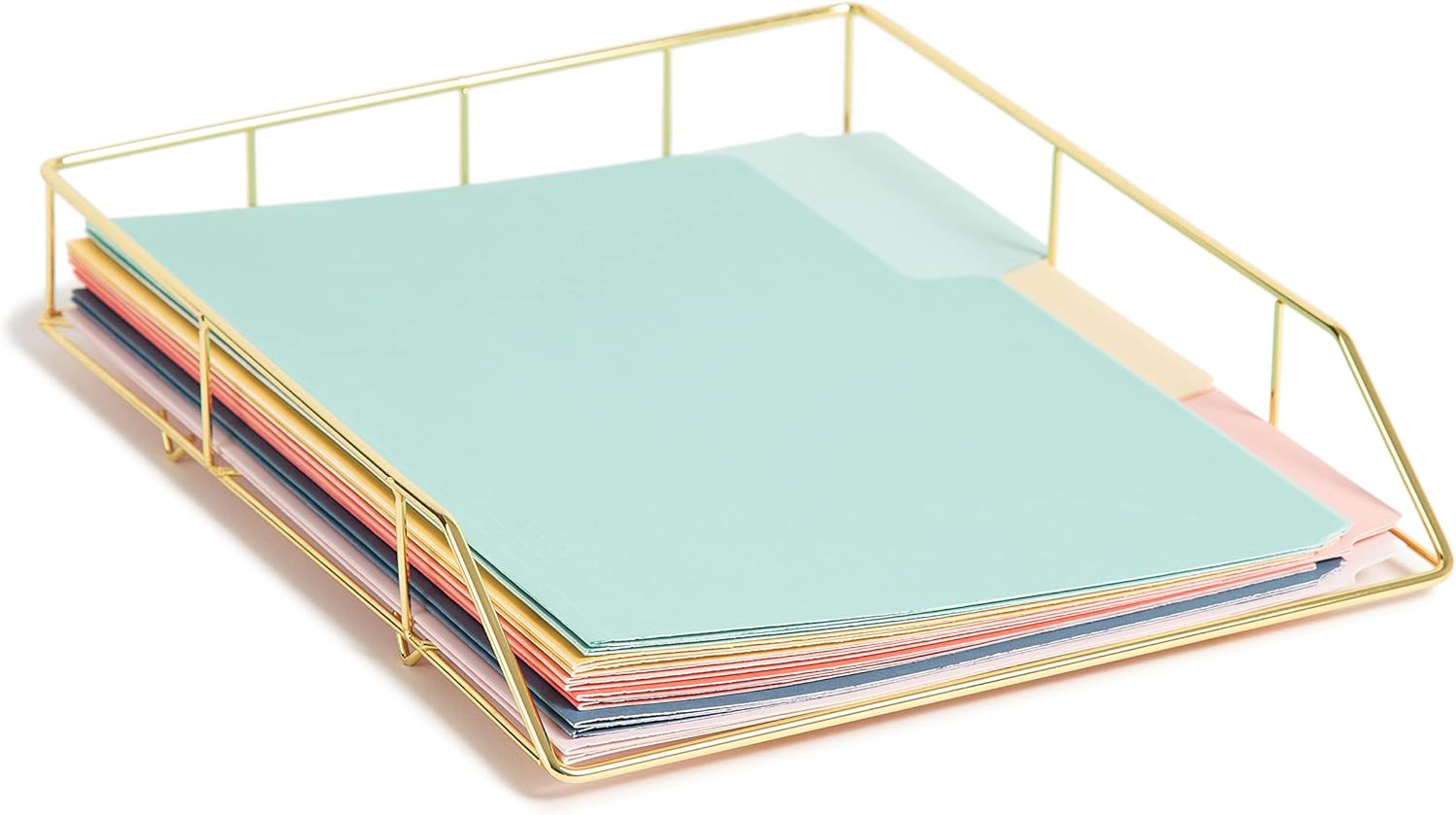 U Brands Juego de carpetas de archivos, suministros de oficina, con súper pestañas, certificado FSC, 48 unidades