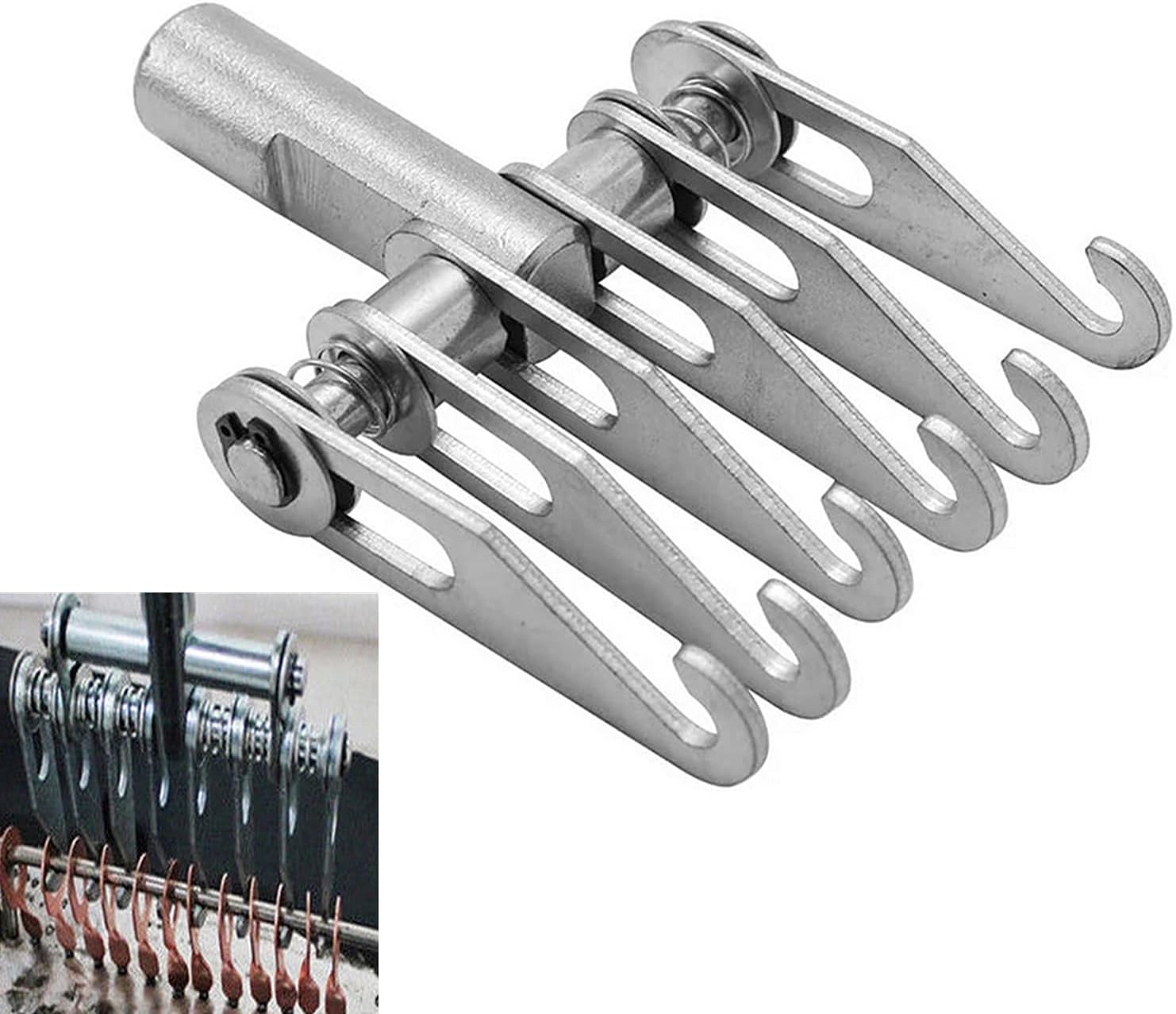 Herramienta de extracción de abolladuras de metal de 6 dedos, gancho de 6 garras resistente para reparación de abolladuras de carrocería, ajustable,