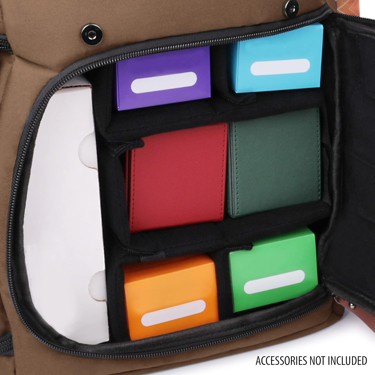 ENHANCE Designer Edition – Mochila para cartas coleccionables MTG con espacio para carpeta de tarjetas, almacenamiento de caja de cartas TCG,