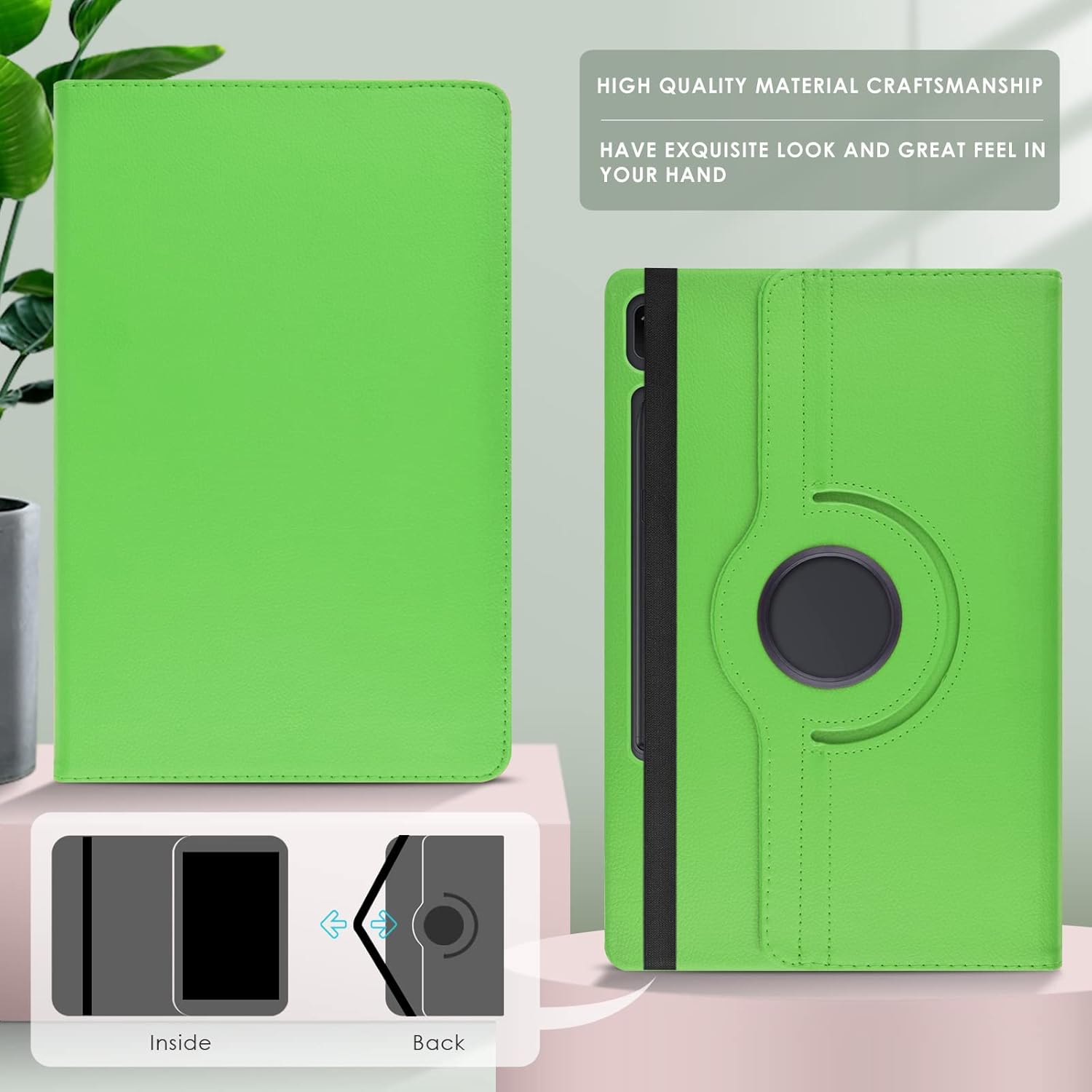 DETUOSI Funda giratoria de 360 para Samsung Galaxy Tab S7 FE 5G de 12.4 pulgadas 2021, Galaxy Tab S8 Plus Funda para tableta 5G 2022, Galaxy Tab S7