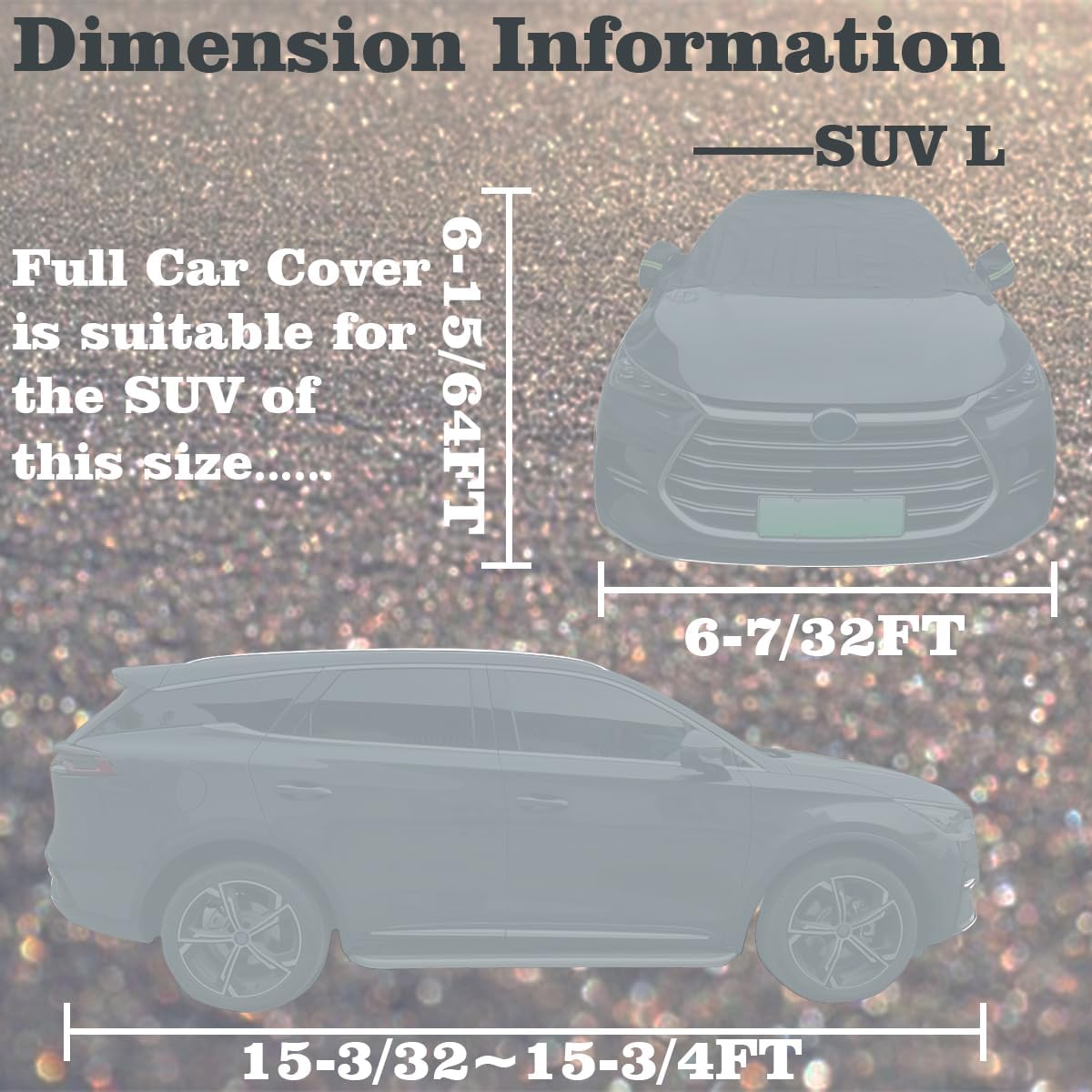 Fundas completas de coche para SUV de hasta 190 pulgadas, resistente al agua y al viento, a prueba de nieve, protección UV Dupont Oxford, cubiertas