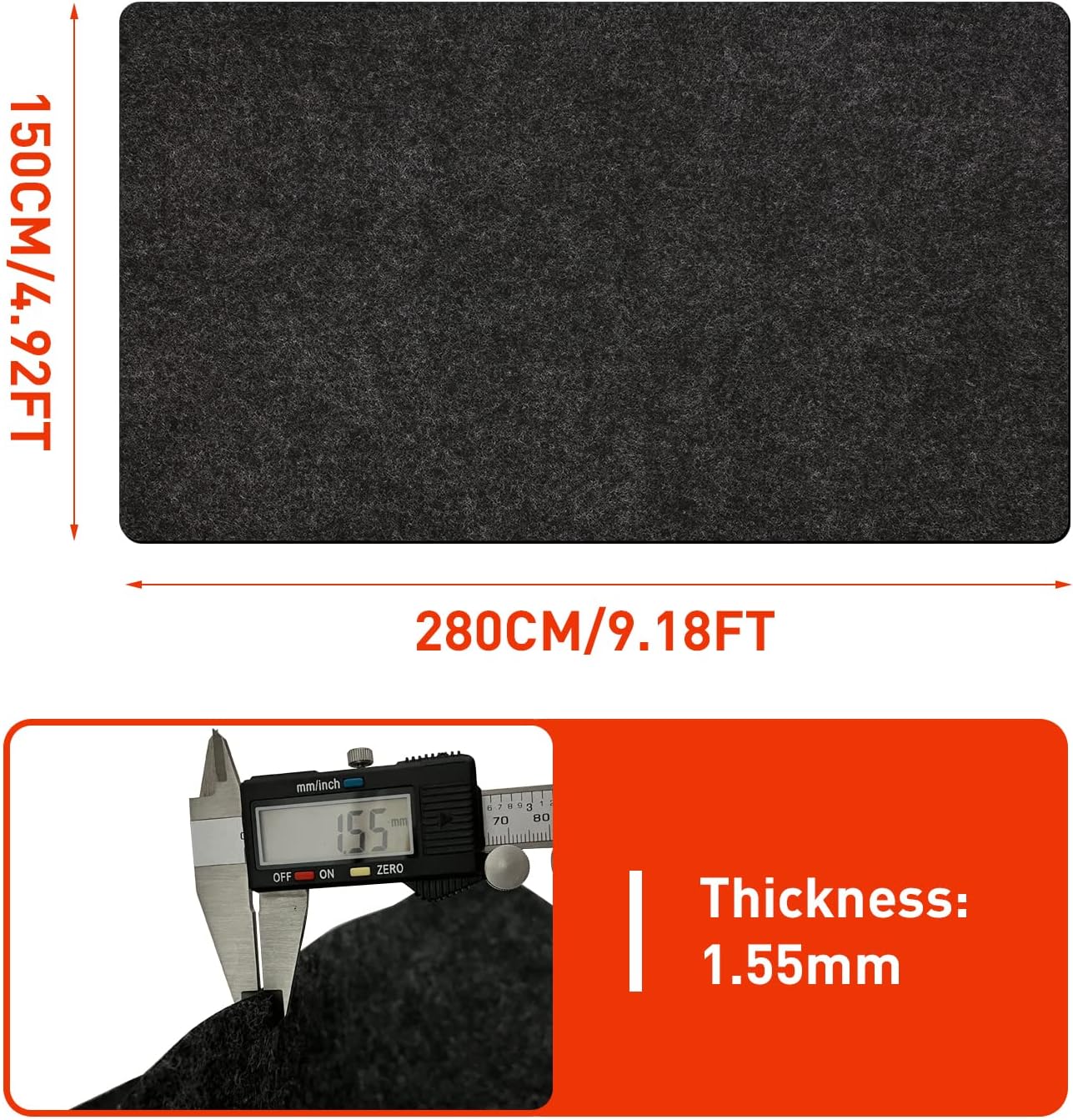 Halero Tapete de estacionamiento para carrito de golf, 4.9 pies x 9.1 pies, tapete de garaje absorbente de aceite, impermeable, capa trasera de