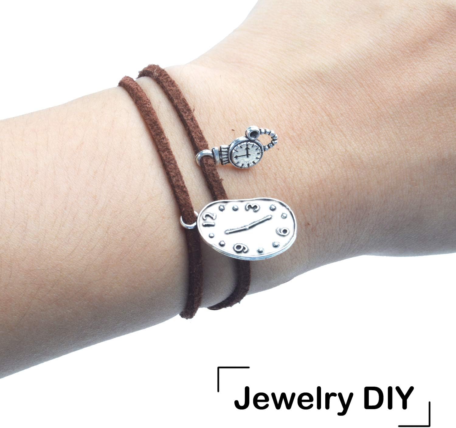 Aylifu Dije con dije de cara de reloj, 3.53 onzas, multiestilo, relojes y relojes, esfera de movimiento, engranajes, colgante steampunk, suministros