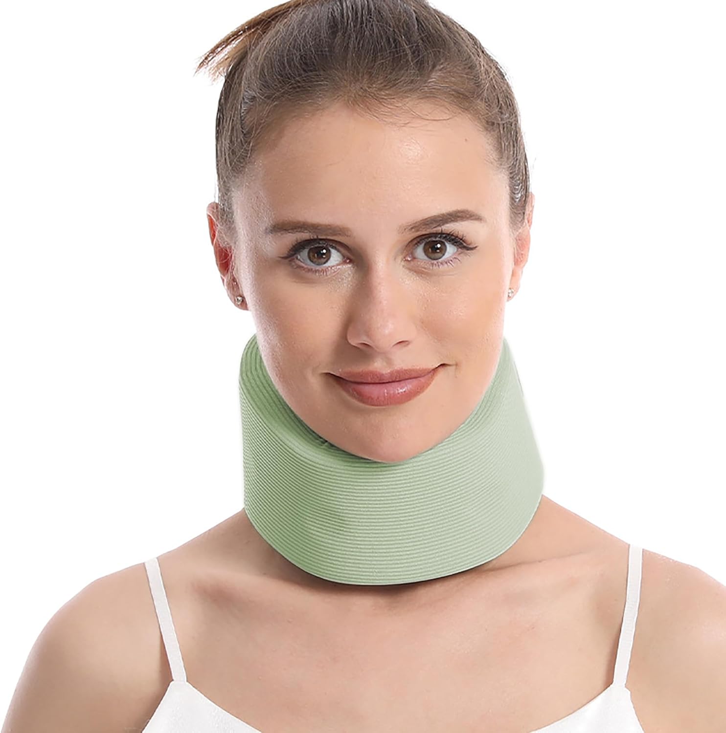 Cuello cervical de espuma transpirable para dormir y aliviar el dolor de cuello, soporte ergonómico ajustable y suave para el cuello y corrector de