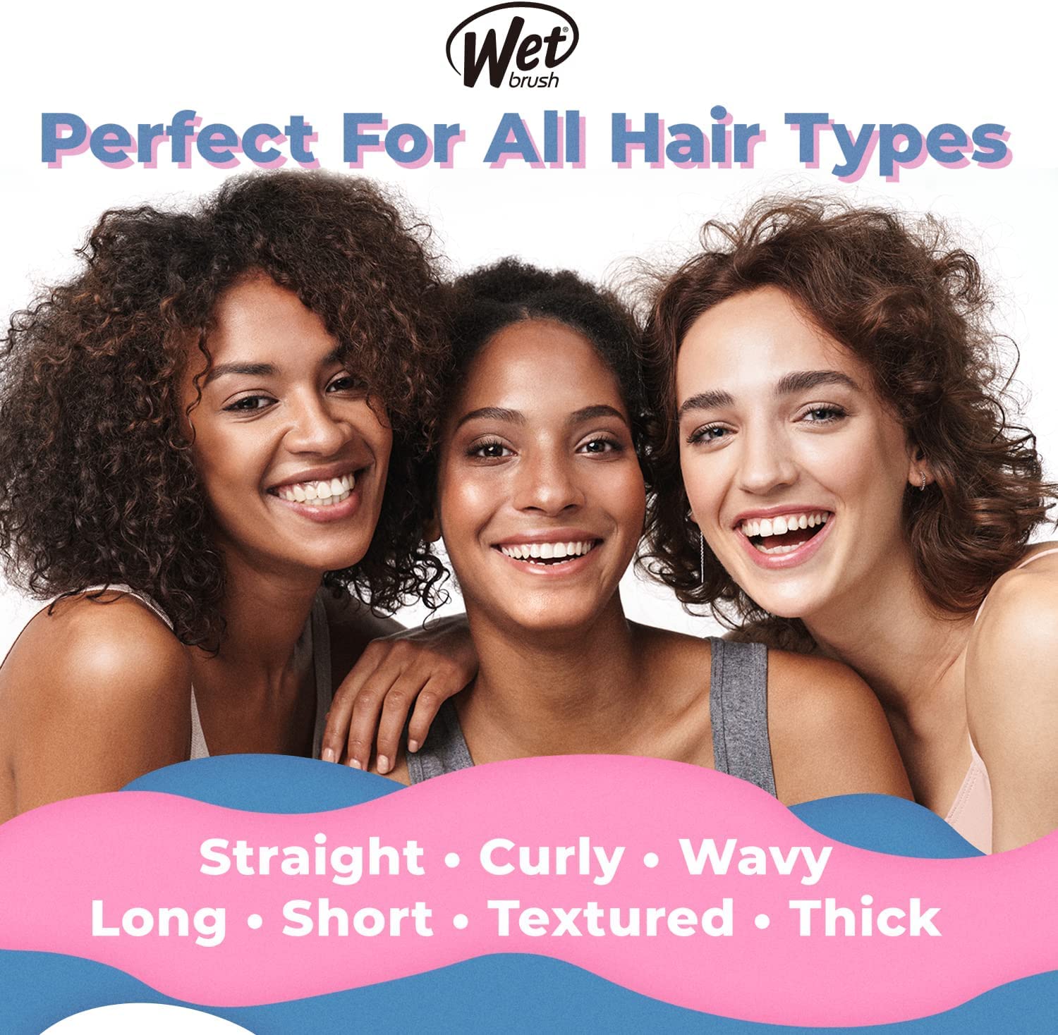 Wet Brush Original Detangler – Cepillo de cabello, diseño Tiana Ultimate Princess Celebration, todo tipo de cabello, cerdas ultrasuaves que