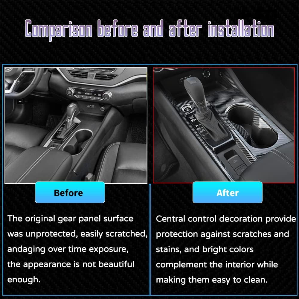 Accesorios interiores personalizados, 1 unidad para Nissan Altima 2019, 2020, 2021, 2022 2023, cubierta de consola central de ABS, caja de cambios,