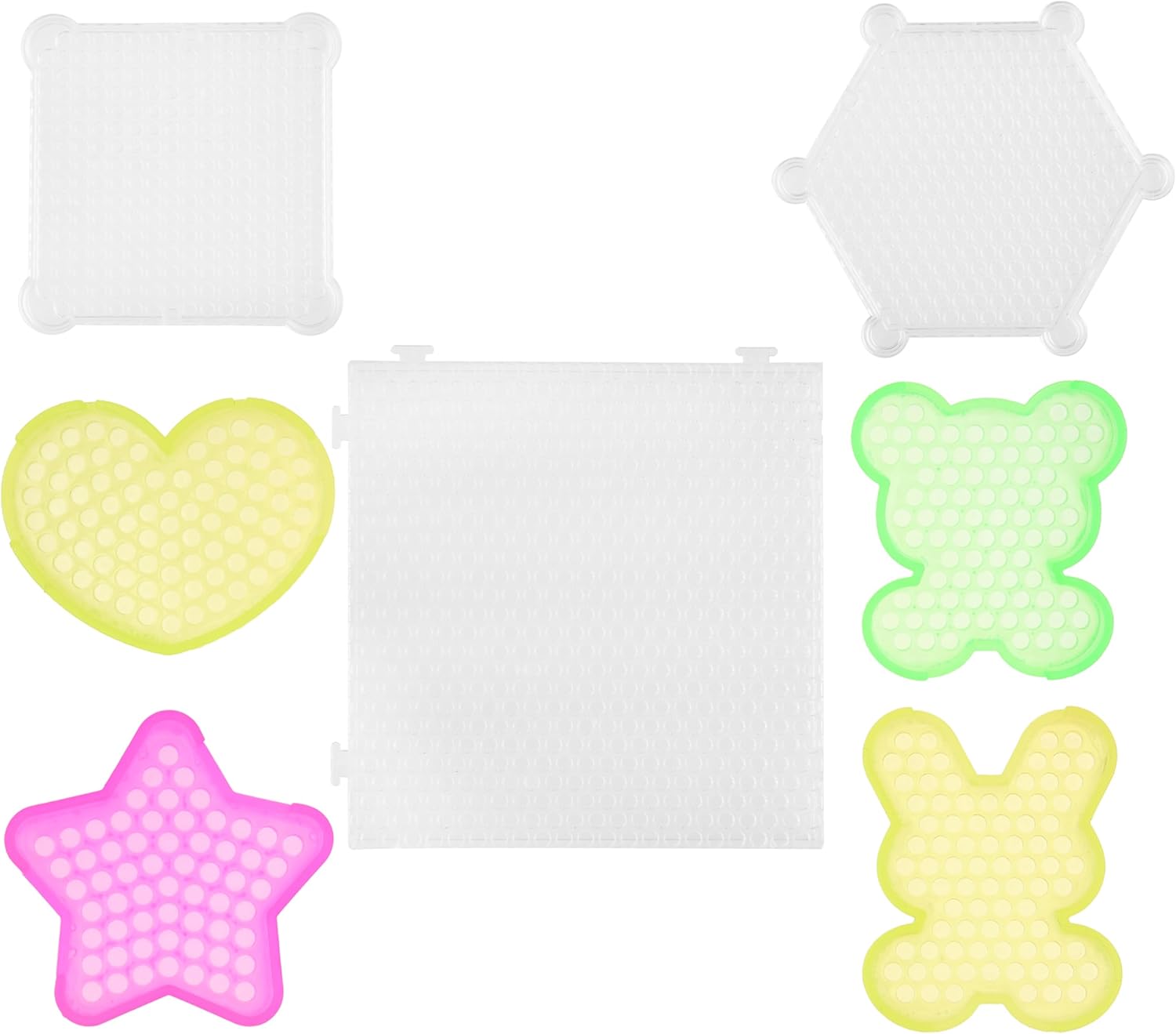 Kare & Kind Water Sticky Beads Pegboards – 7 piezas – Diferentes formas y colores – Niños, bricolaje, artes, manualidades, interior, actividades al