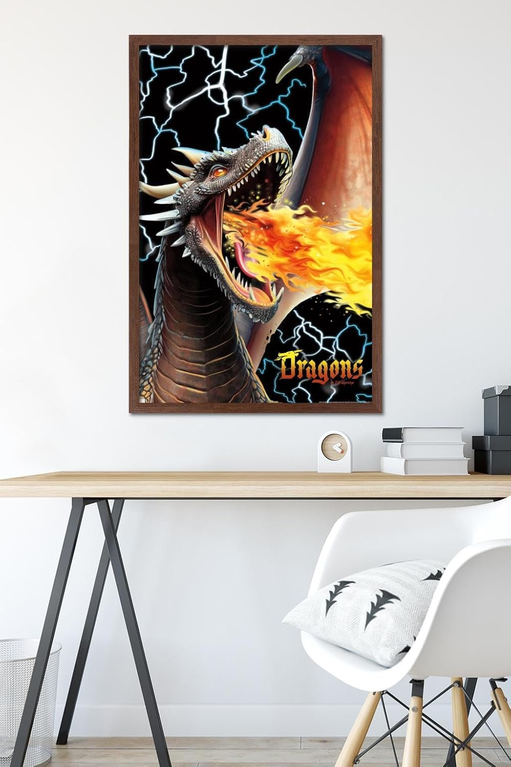 Trends International PD Moreno – Póster de pared de relámpago de dragón