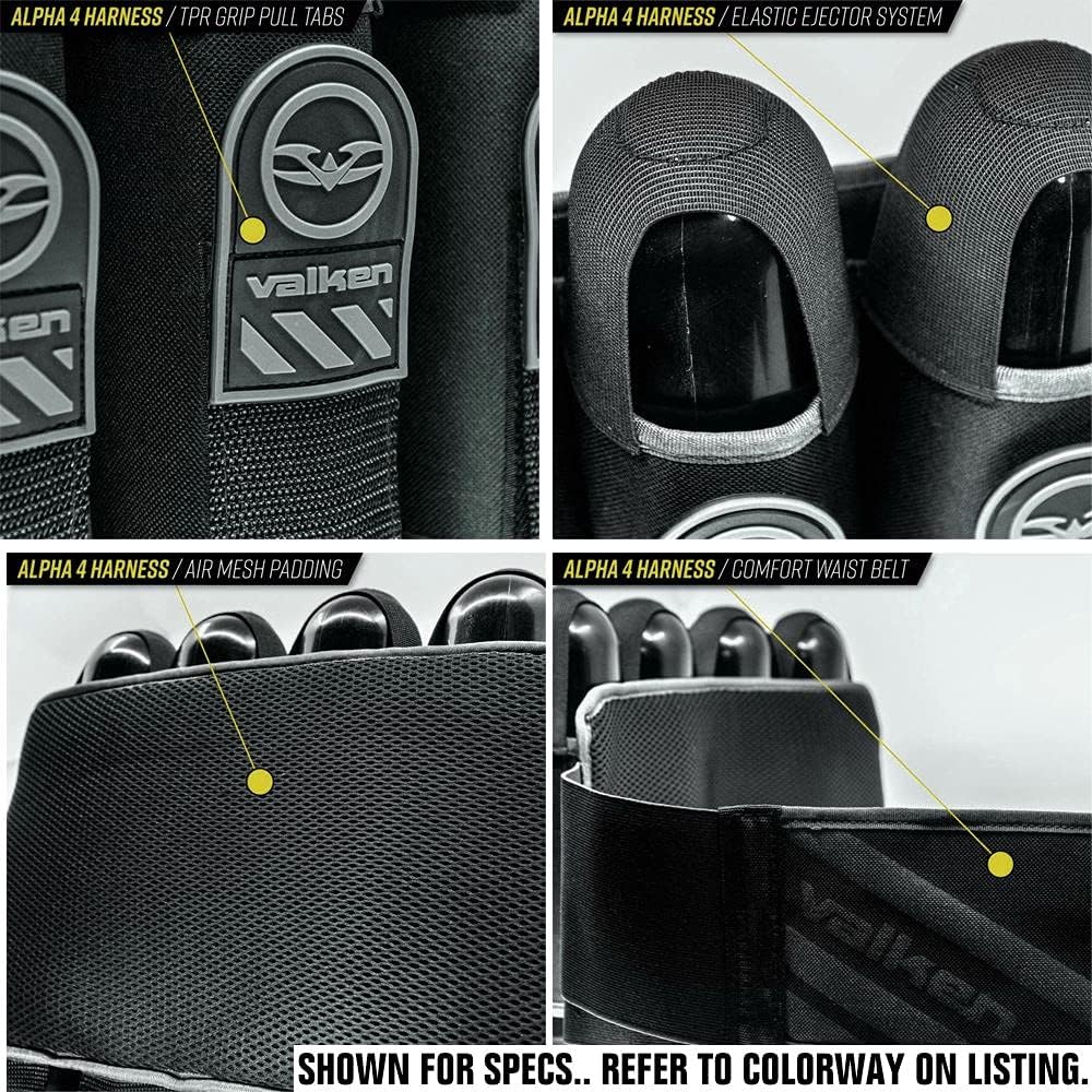Valken Arnés de paintball Alpha 4 Pod
