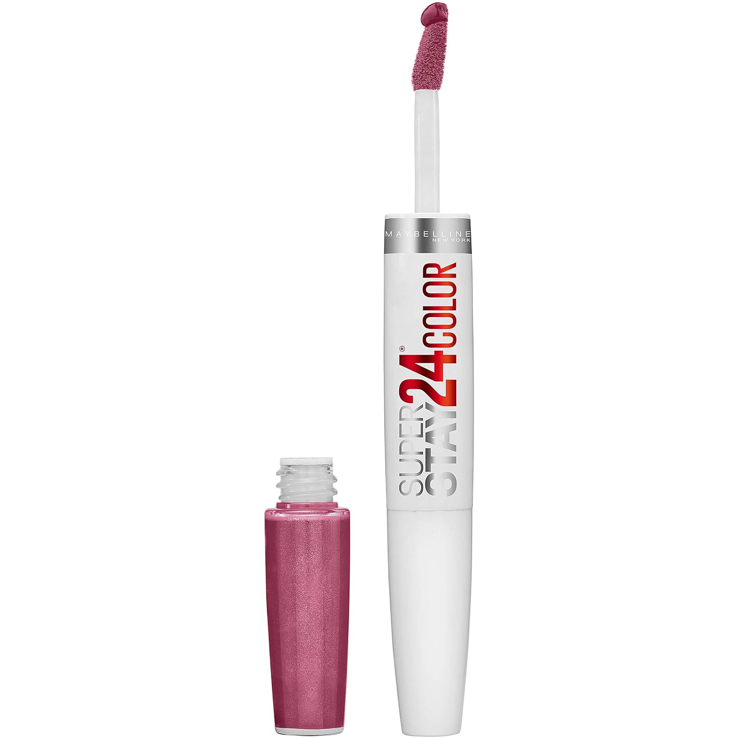 MAYBELLINE SuperStay 24 – Lápiz labial líquido de 2pasos, labial altamente pigmentado de larga duración con bálsamo hidratante, color rosa (Infinite