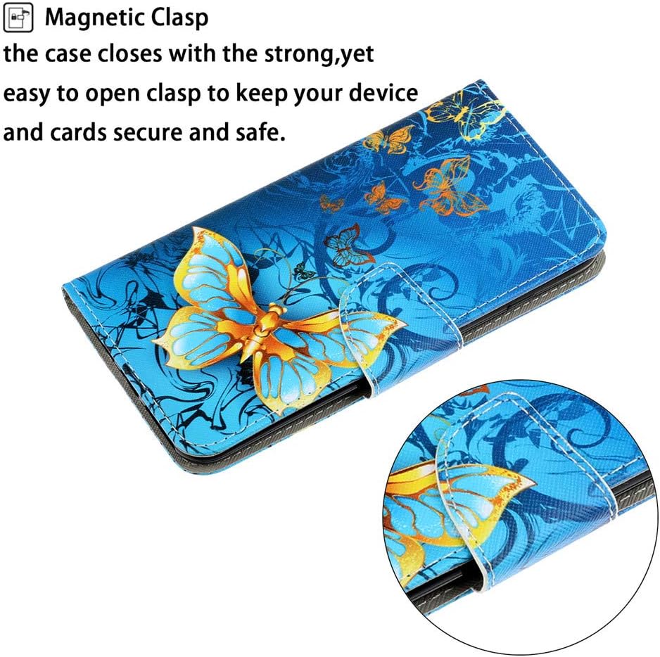 Funda pintada para iPhone XR, elegante carcasa de cuero con cierre magnético, funda protectora a prueba de golpes con correa para la muñeca para