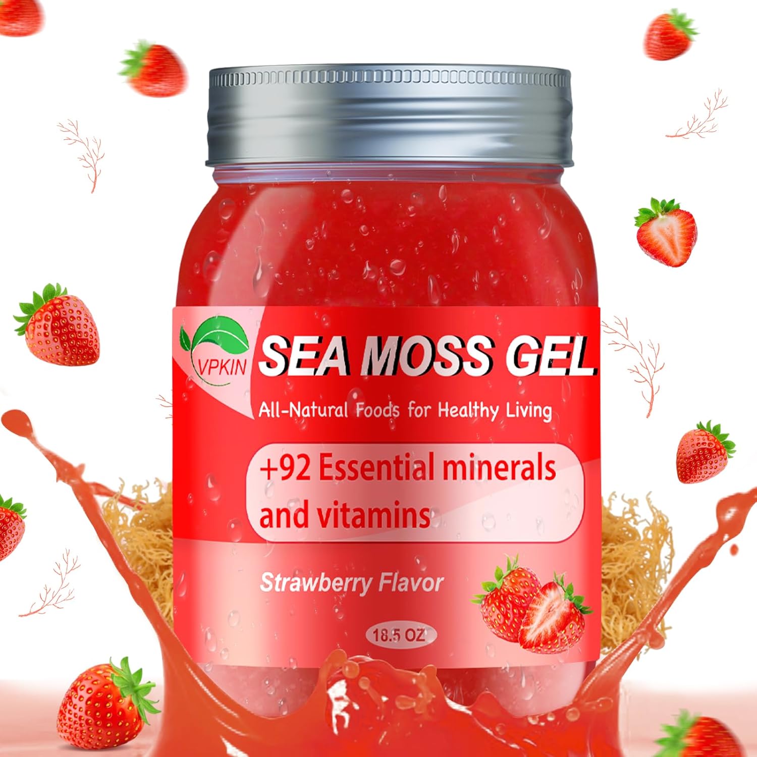 Gel de musgo marino, gel orgánico crudo de masa marina irlandesa avanzada, apoyo inmunológico y digestivo, suplemento de vitaminas y minerales