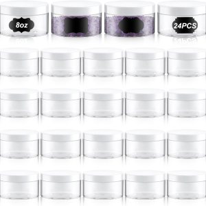 24 recipientes de plástico PET para cosméticos a prueba de fugas, frascos cosméticos vacíos con tapa y etiqueta, tarros de viaje de almacenamiento 24 recipientes de plástico PET para cosméticos a prueba de fugas, frascos cosméticos vacíos con tapa y etiqueta, tarros de viaje de almacenamiento