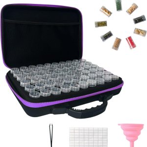 Contenedores de almacenamiento de semillas de plantas con 60 ranuras, organizador de almacenamiento de semillas con etiquetas, pinzas, embudos y Contenedores de almacenamiento de semillas de plantas con 60 ranuras, organizador de almacenamiento de semillas con etiquetas, pinzas, embudos y