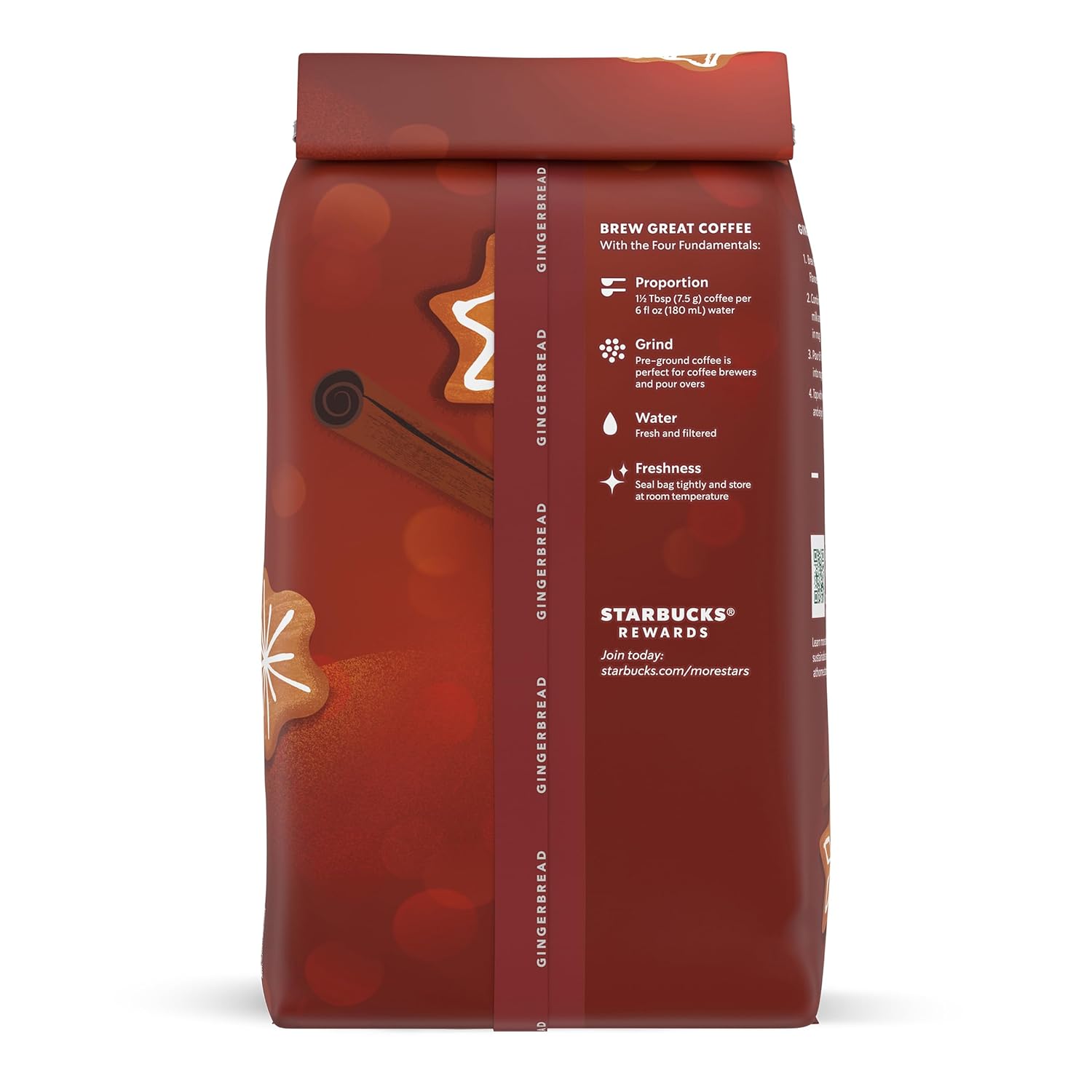 Starbucks K-Cup Cápsulas de café, café de jengibre con sabor natural, 100% arábica, sabor natural, café festivo de edición limitada, 1 bolsa (17