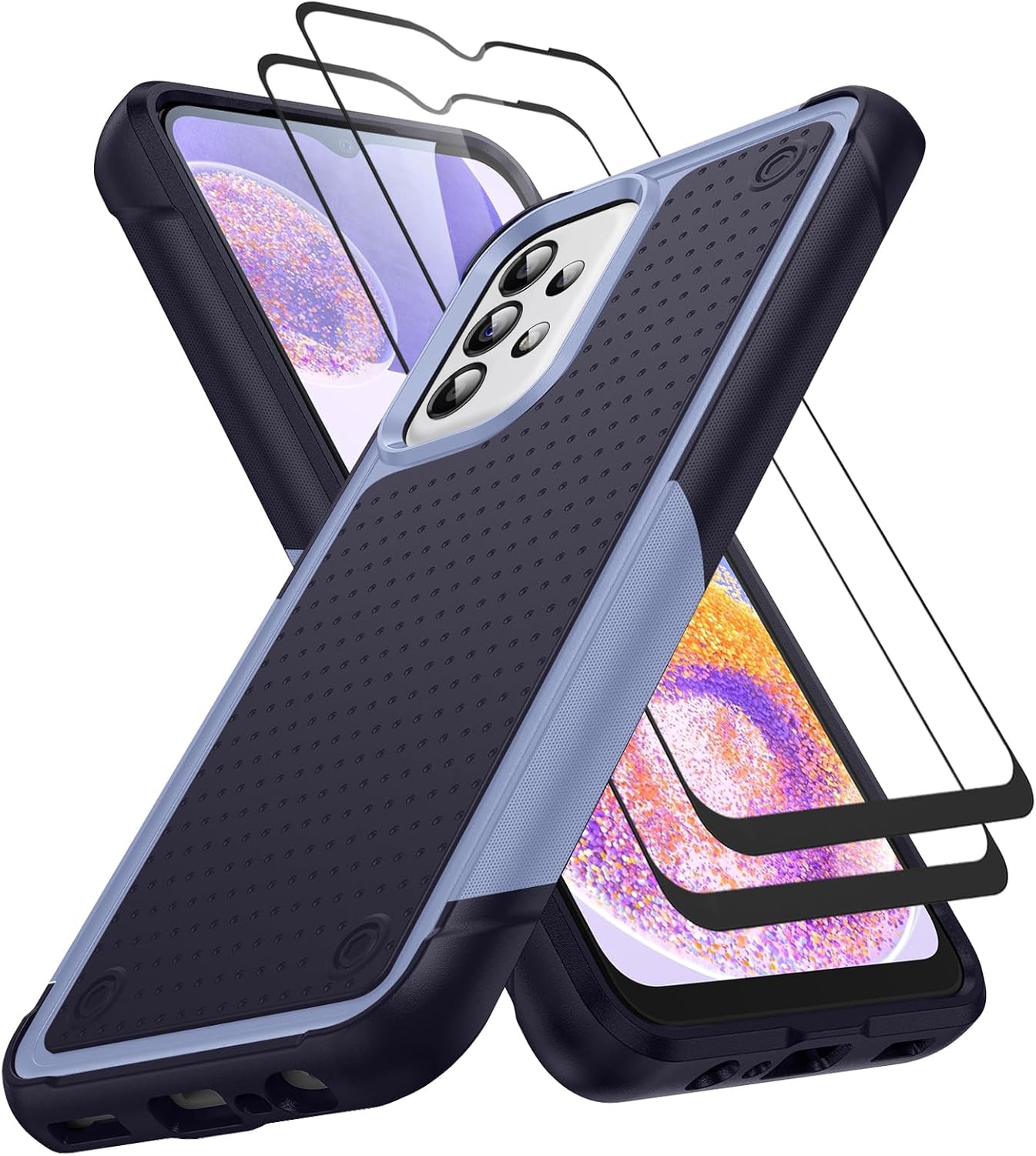Jeylly Funda para Samsung Galaxy A23, Galaxy A13 4G5GA23 5GA04A04s Funda de absorción de golpes híbrida TPU antiarañazos resistente cubierta de