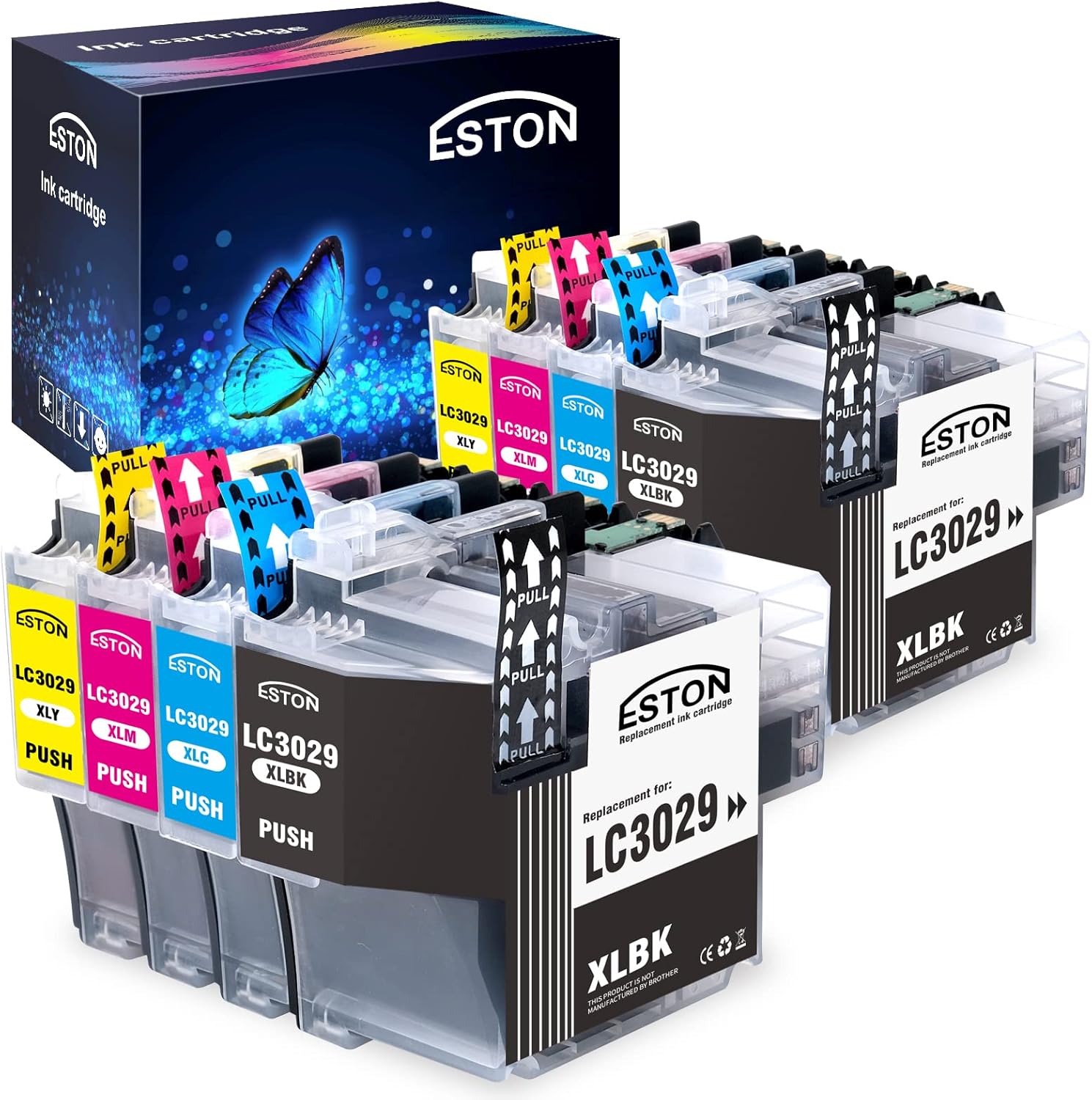 ESTON Cartucho de tinta compatible LC3029 de repuesto para Brother LC 3029XXL para impresora MFC-J6535DW MFC-J6935DW MFC-J5830DW MFC-J5930DW