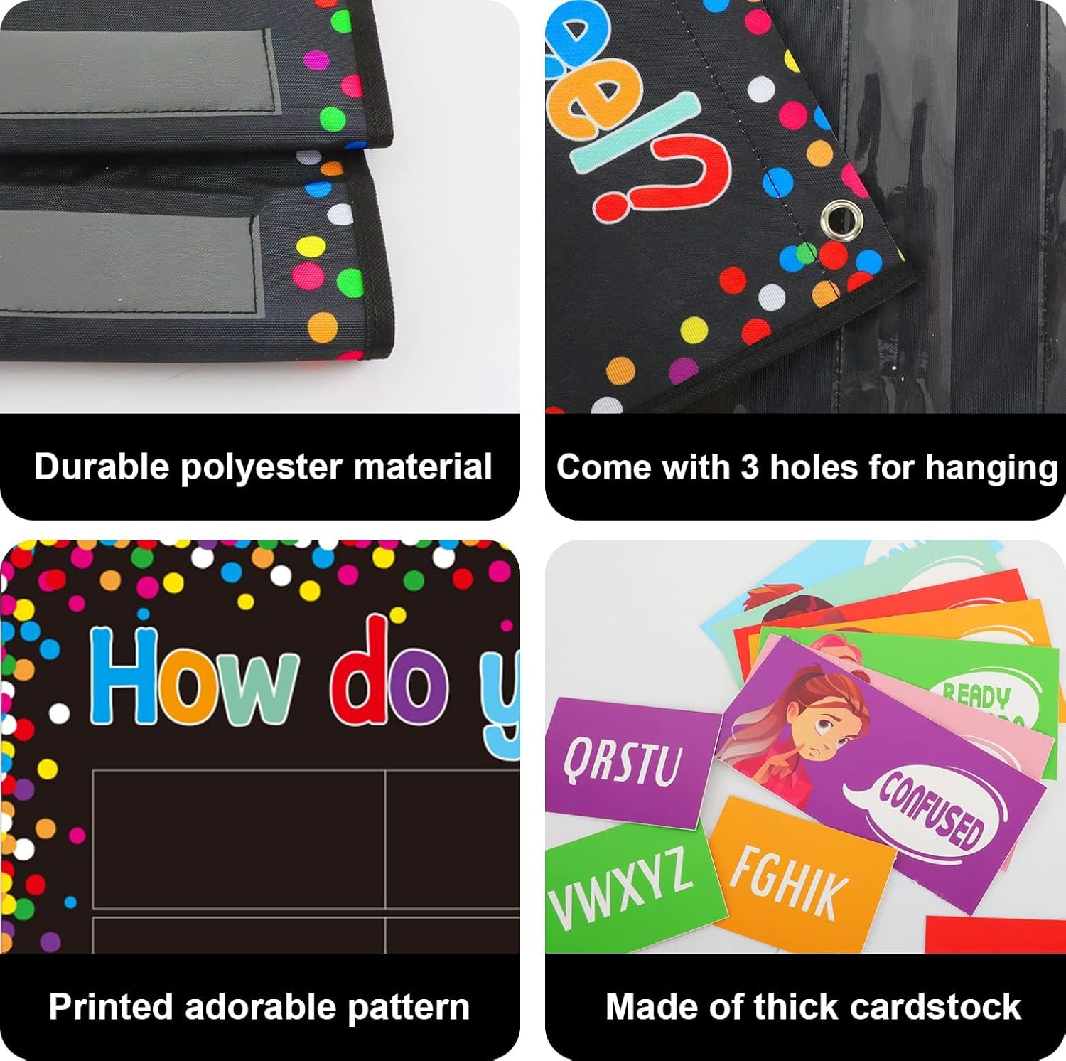 Express Your Feelings – Tabla de bolsillo de emociones y sentimientos para niños, decoración de aula, tablón de anuncios, suministros para