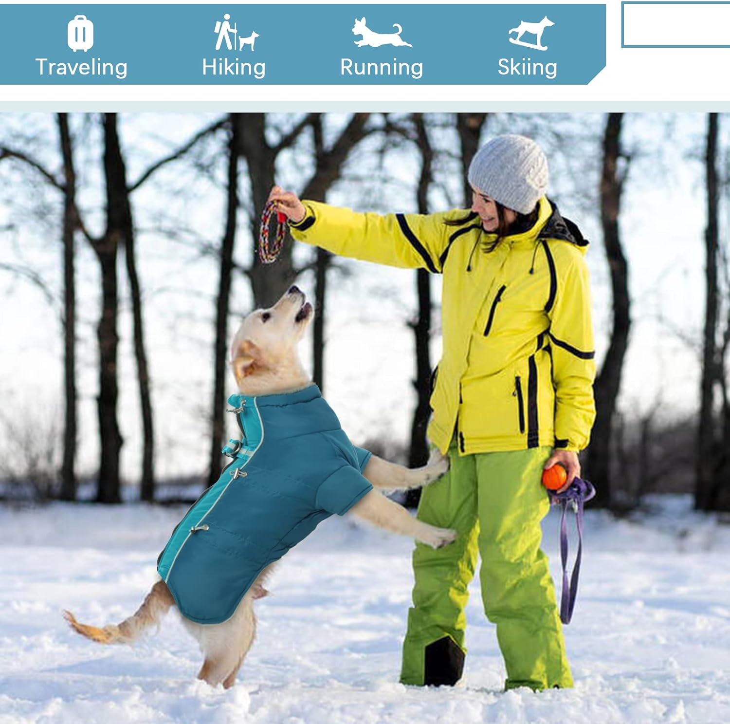 Bonaweite Abrigo de invierno repelente al agua para perros, abrigos para clima frío, abrigos para perros pequeños, medianos y grandes, chaleco