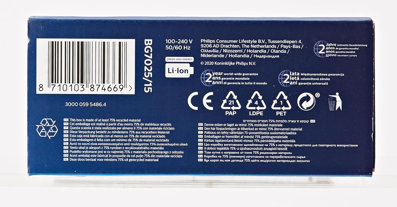 Afeitadora Corporal Philips Bodygroom 7000 Bg7025