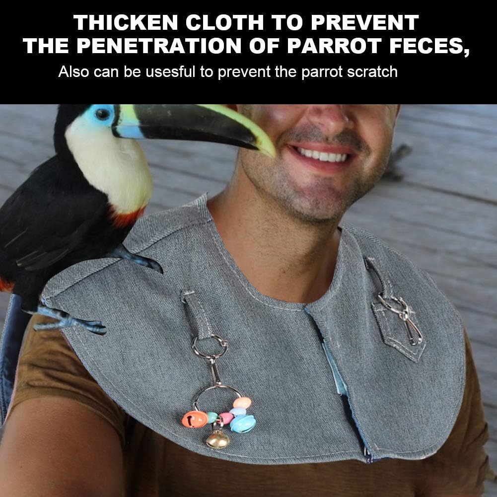 Chal de pañales de loros, capa de hombro con soporte, protector de hombro antiarañazos, para empleados de tiendas de mascotas, amantes de pájaros y