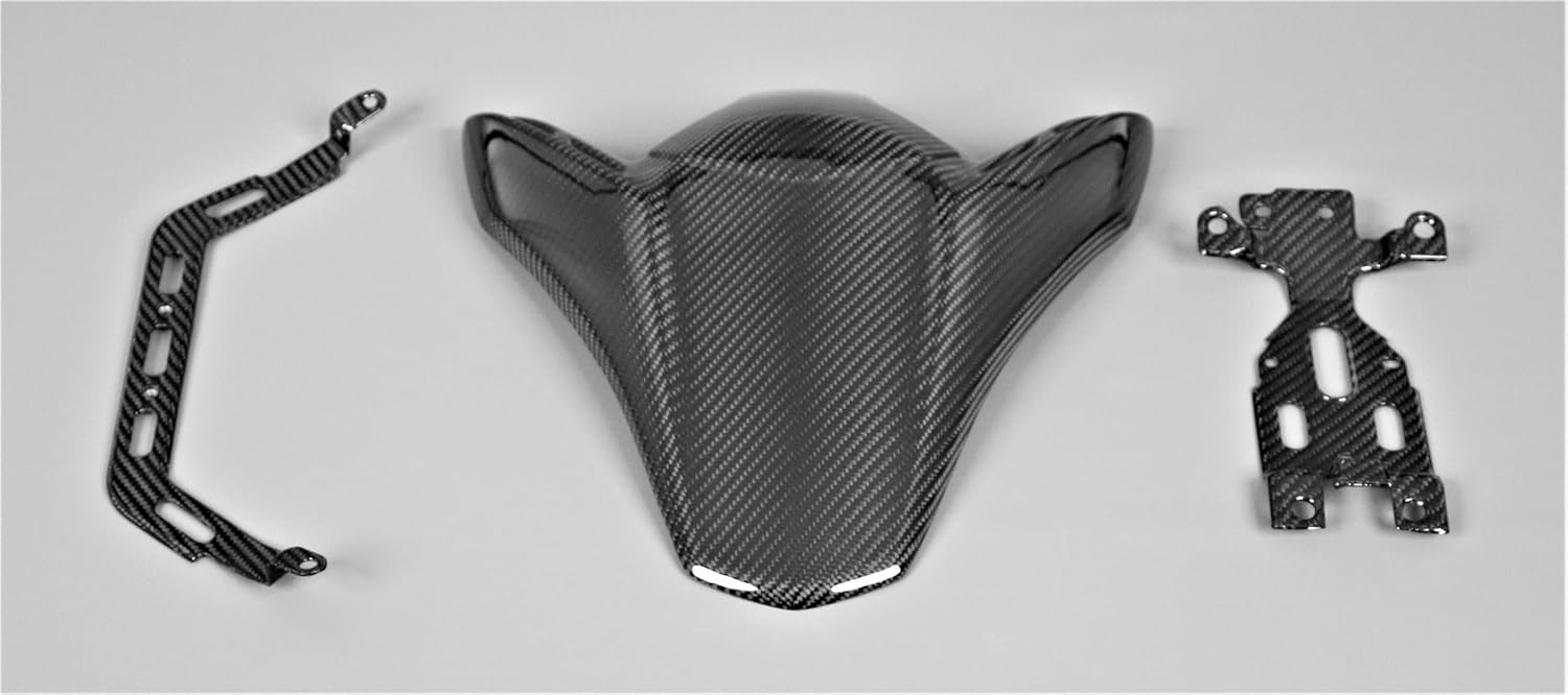 Funda de asiento de fibra de carbono con soportes para Kawasaki Z900 2017-2023