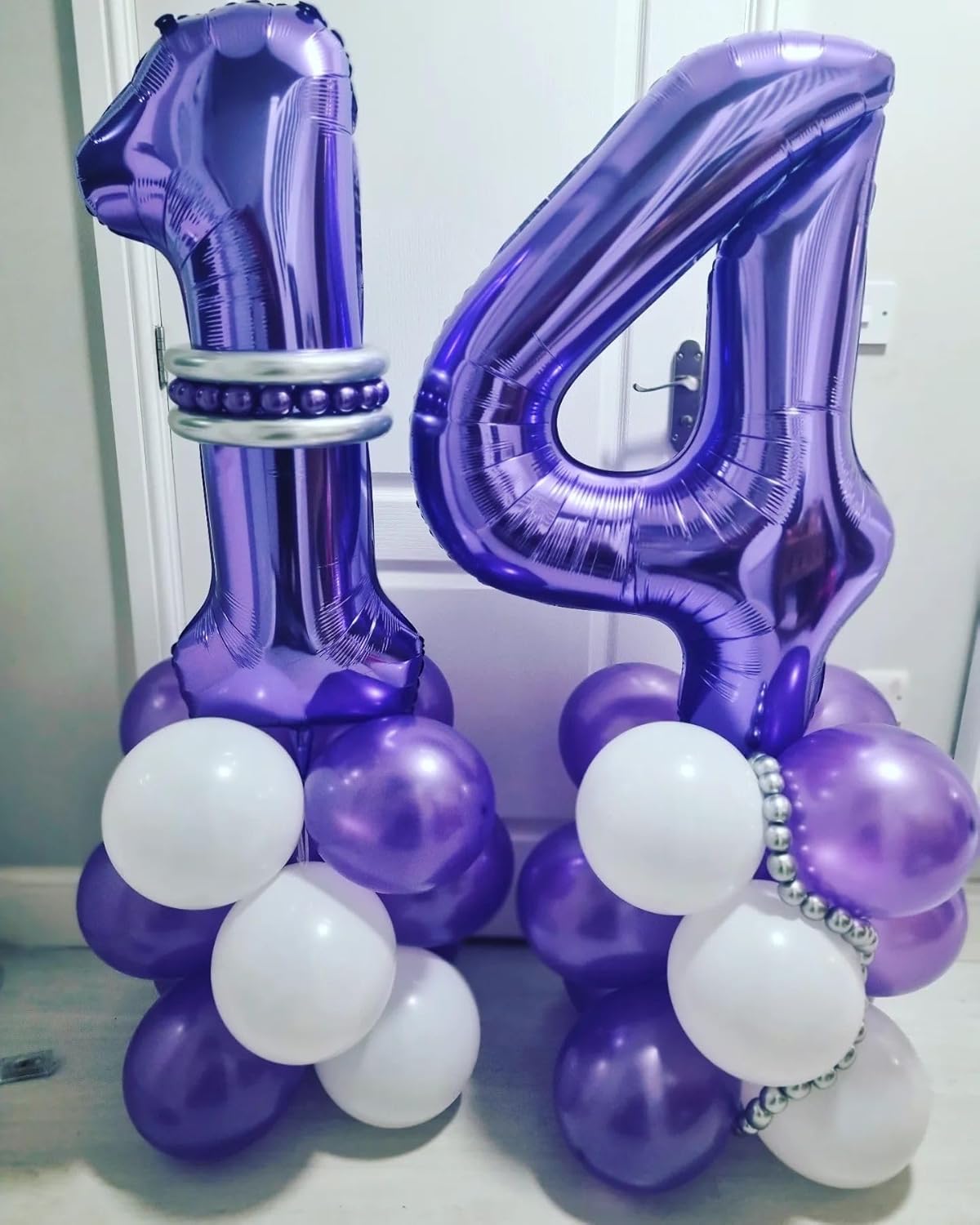 Globos morados gigantes de 40 pulgadas, globos de helio de papel de aluminio de 40 pulgadas para fiestas de cumpleaños de 40 pulgadas, decoraciones
