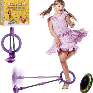 VCVOIP Pelota de salto de tobillo para niños, rueda flash colorida plegable para niños y niñas, juguetes para interiores y exteriores, juguetes para VCVOIP Pelota de salto de tobillo para niños, rueda flash colorida plegable para niños y niñas, juguetes para interiores y exteriores, juguetes para