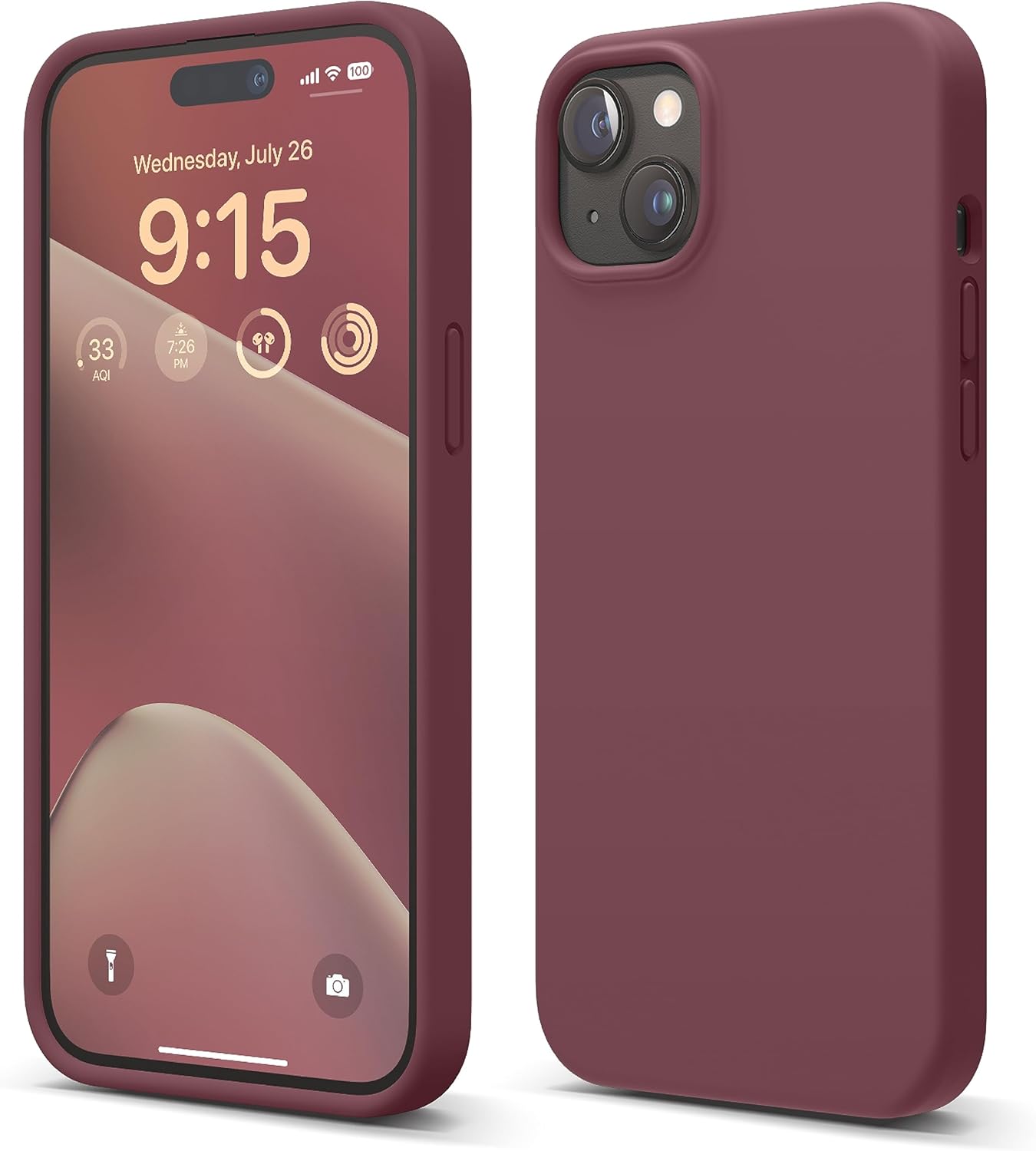 elago Compatible con iPhone 15 Plus, funda de silicona líquida, funda protectora de cuerpo completo, a prueba de golpes, funda delgada para