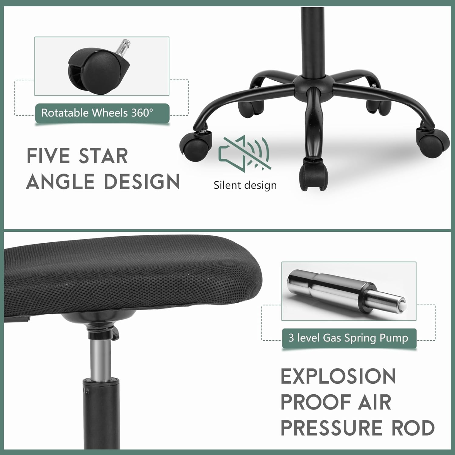 PayLessHere Silla de oficina, silla de escritorio, silla ergonómica de malla para computadora, soporte para espalda, moderno, ejecutivo, respaldo