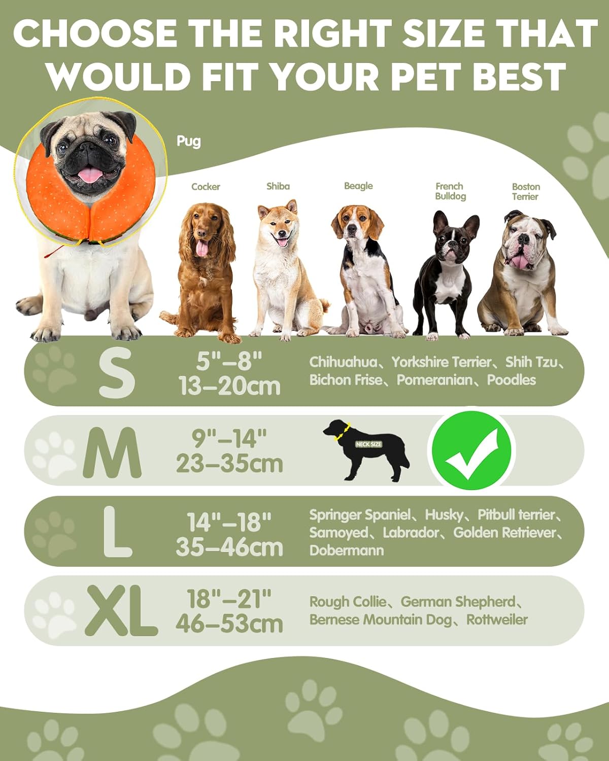 Bistup Conos inflables suaves para perros de tamaño mediano, collar de dona, alternativa después de la cirugía, cómodo y cómodo, para dejar de