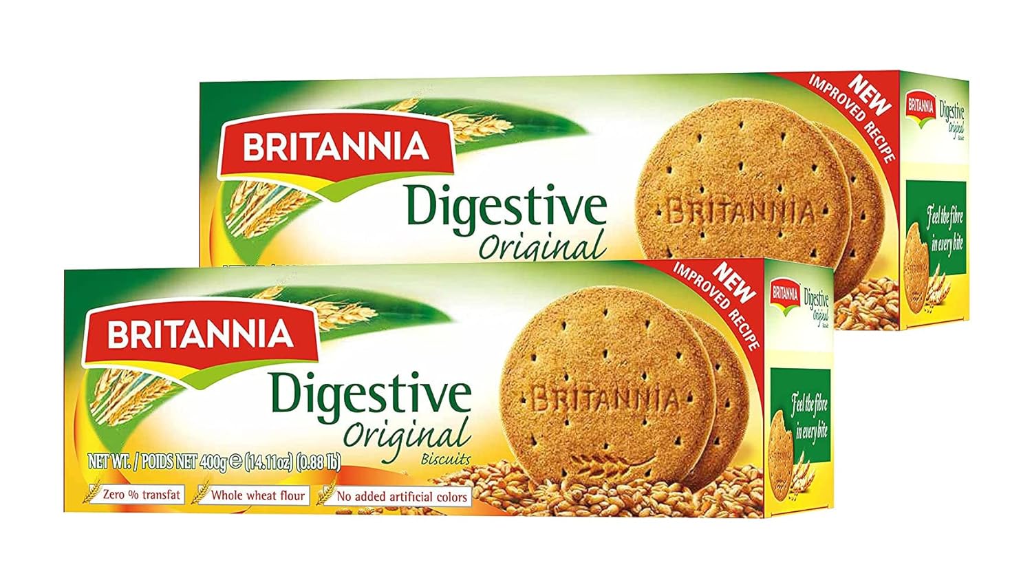 BRITANNIA Galletas digestivas originales y sin azúcar, paquete combinado variado, galletas con sabor a trigo integral, aperitivos saludables Tea