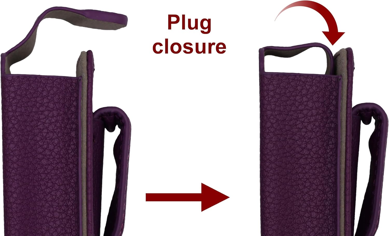 Funda de cuero ajustable con protector de pantalla para bomba de insulina mínima Medtronic (Mínimo 630G  640G  650G  670G  770G  780G) (morado)