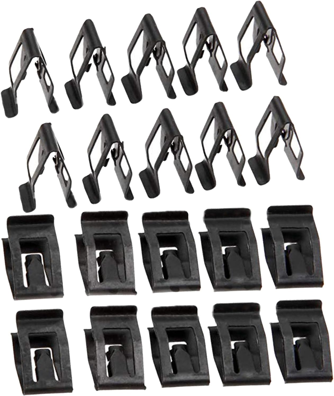 20 clips de metal en forma de V para panel de instrumentos de automóvil, piezas estampadas en forma de U, reemplazo de fijación, panel de