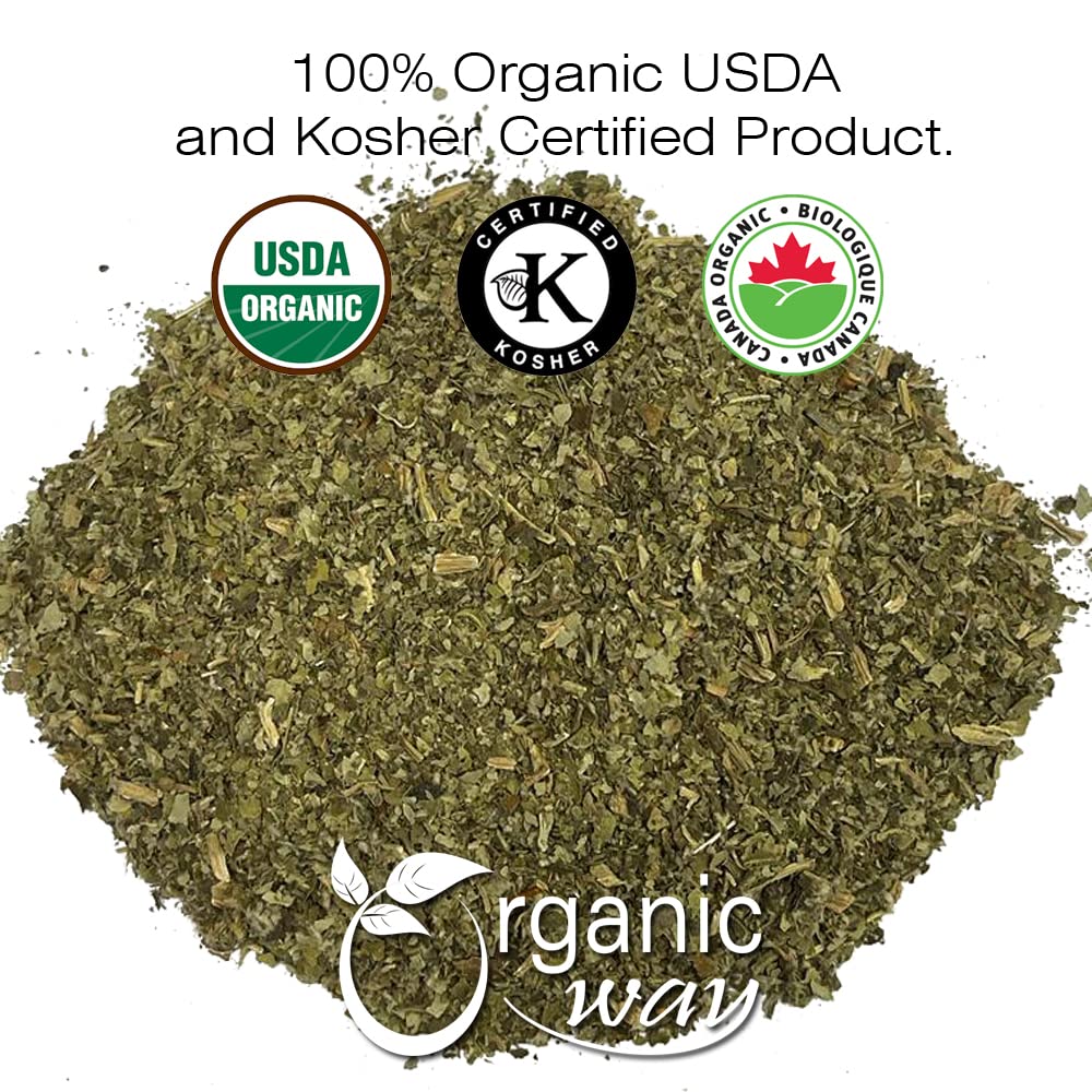 Organic Way Lungwort Hierba (Pulmonaria officinalis) Polvo – Té de hierbas  Certificado orgánico y Kosher  Crudo, vegano, sin OMG y sin gluten