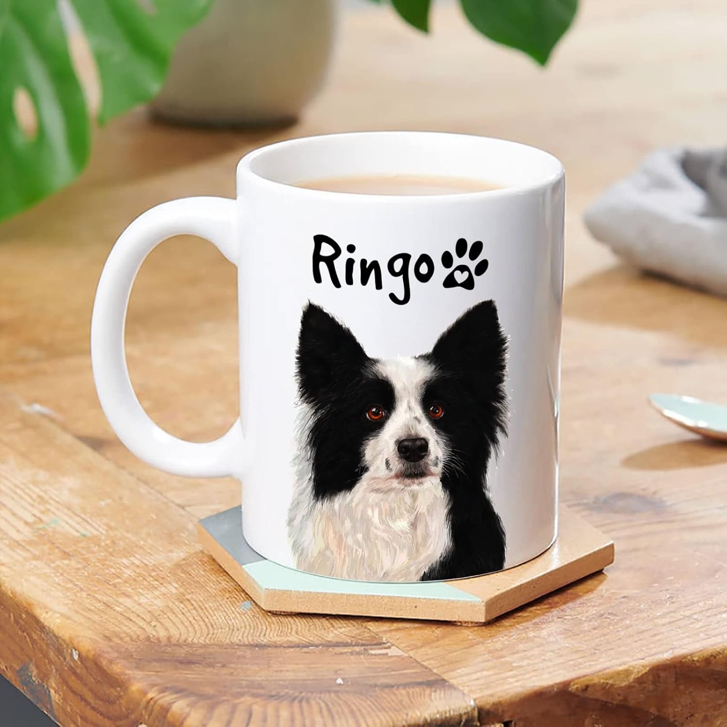 Tazas personalizadas para perros Border Collie, tazas de café Border Collie, regalo personalizado con nombre, divertida taza de Border Collie