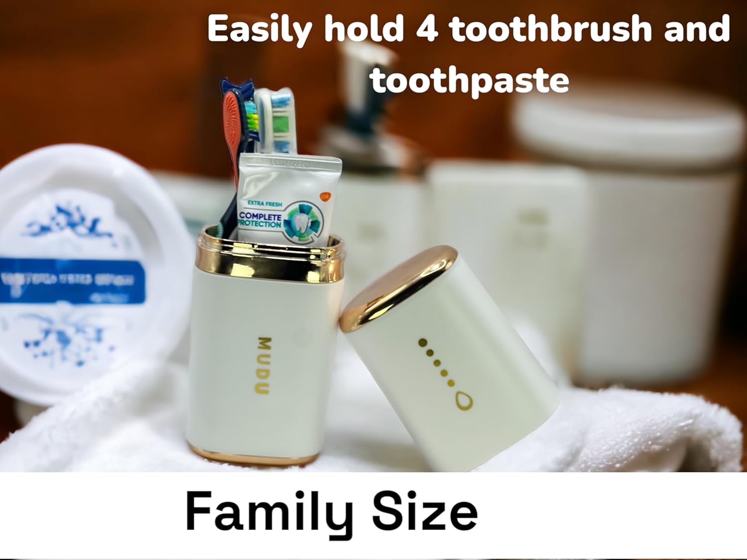 Caja organizadora portátil para cepillos de dientes y pasta de dientes, soporte para kit dental de viaje con estuche de almacenamiento de pasta de