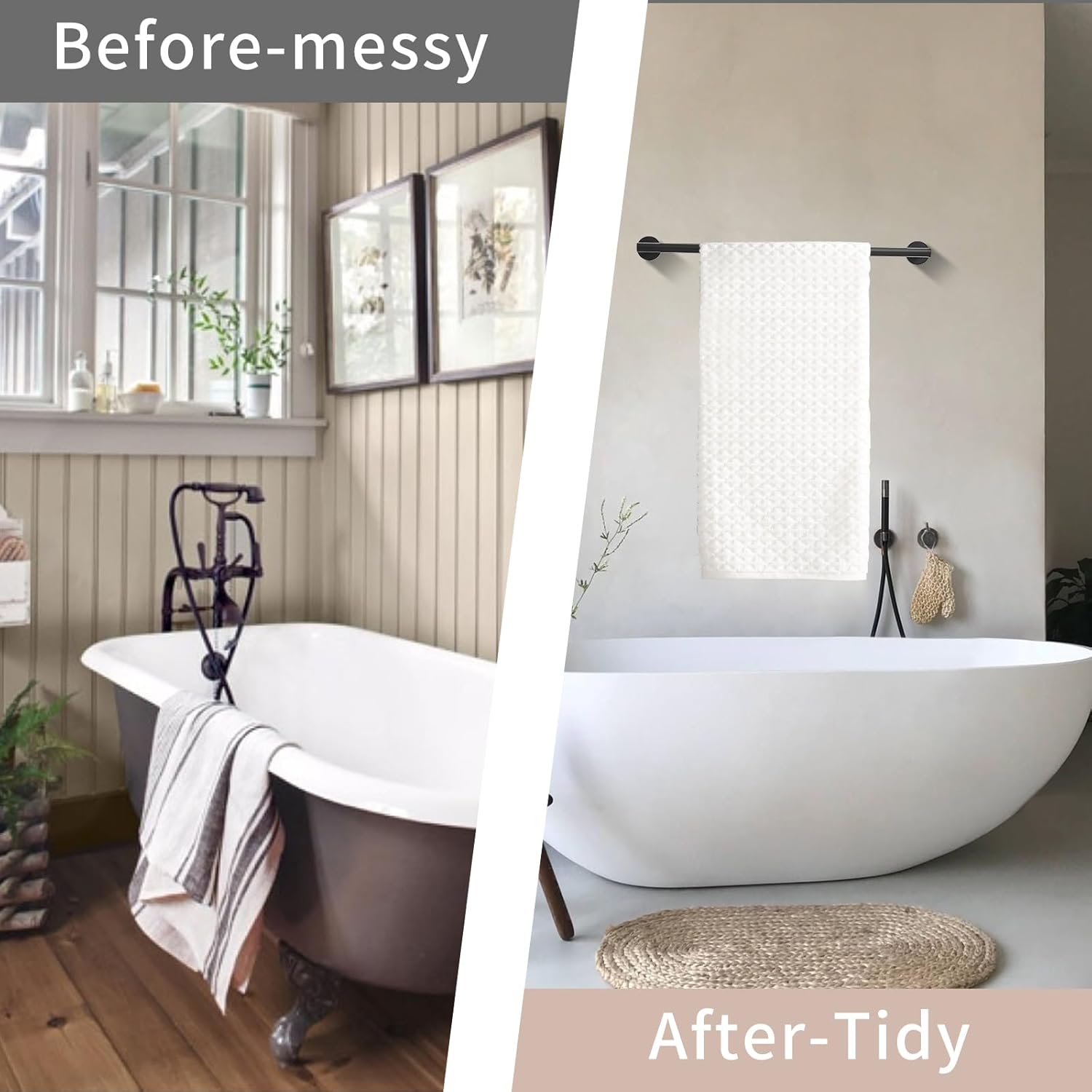 Fapully Juego de accesorios de baño de 8 piezas de acero inoxidable, juego de accesorios de baño negro mate montado en la pared