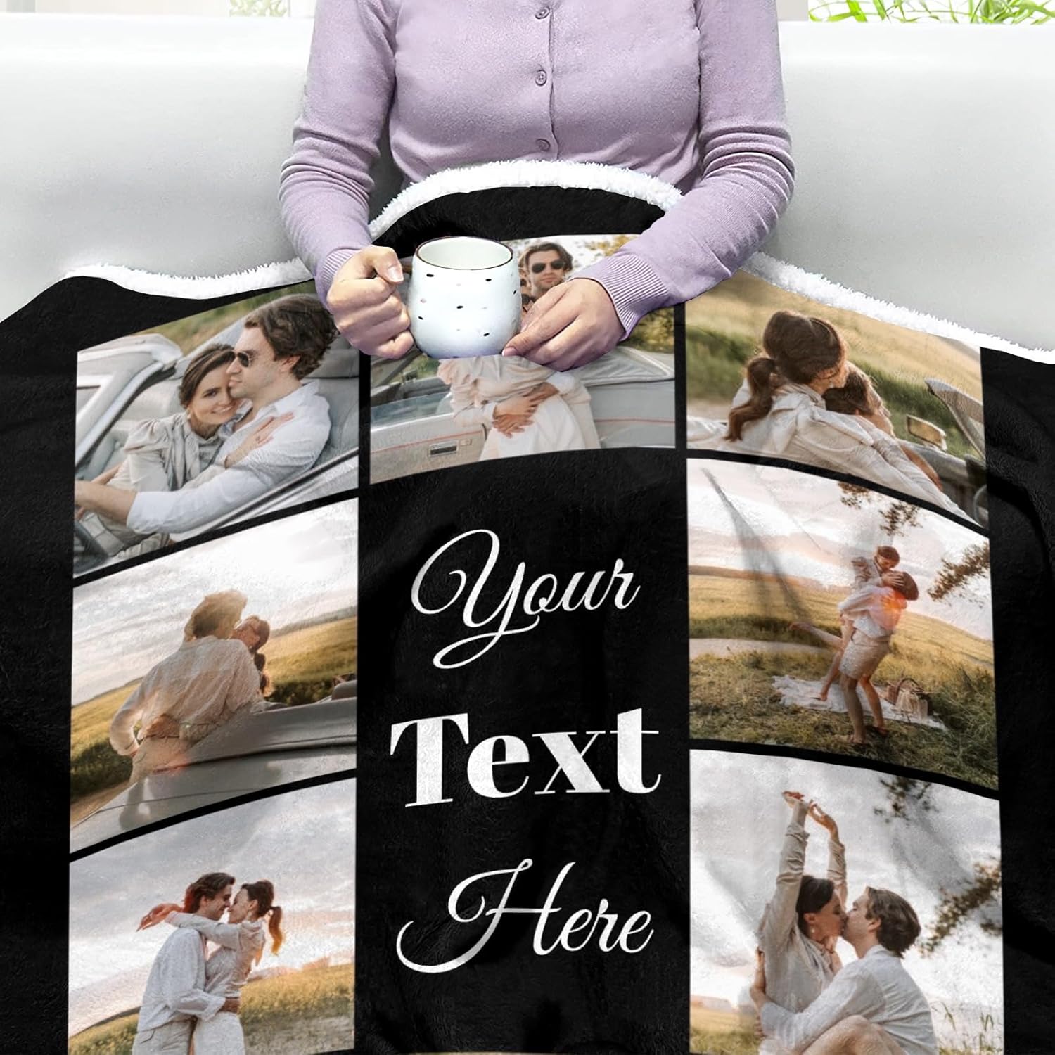 Manta personalizada con imagen, regalos personalizados para cumpleaños, aniversario, Navidad, Año Nuevo, 10 fotos, 30 x 40 pulgadas (Sherpa)