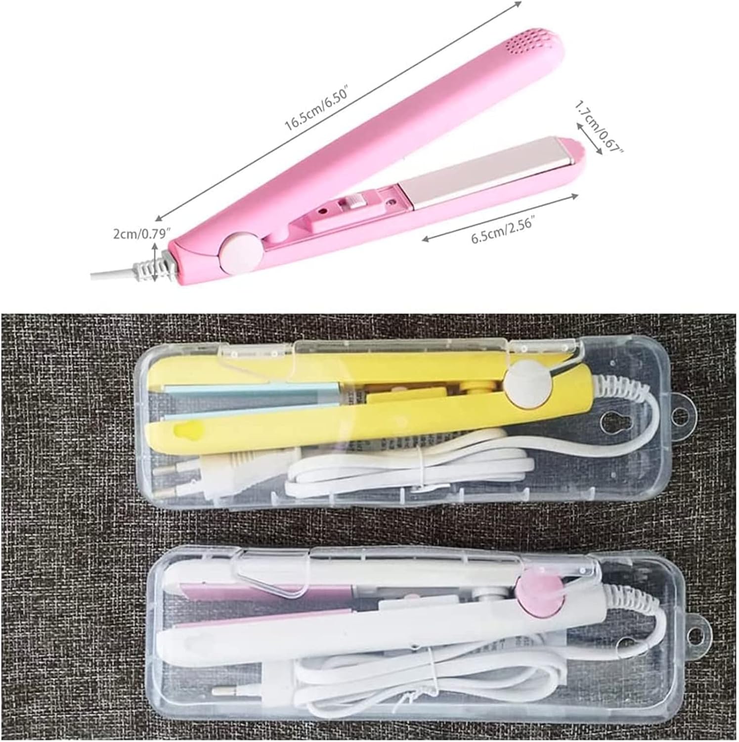 Werdeny – Mini rizador de pelo de cerámica para cabello corto, mini rizador de pelo para cabello corto y fino, mini rizador de cerámica 2 en 1 y