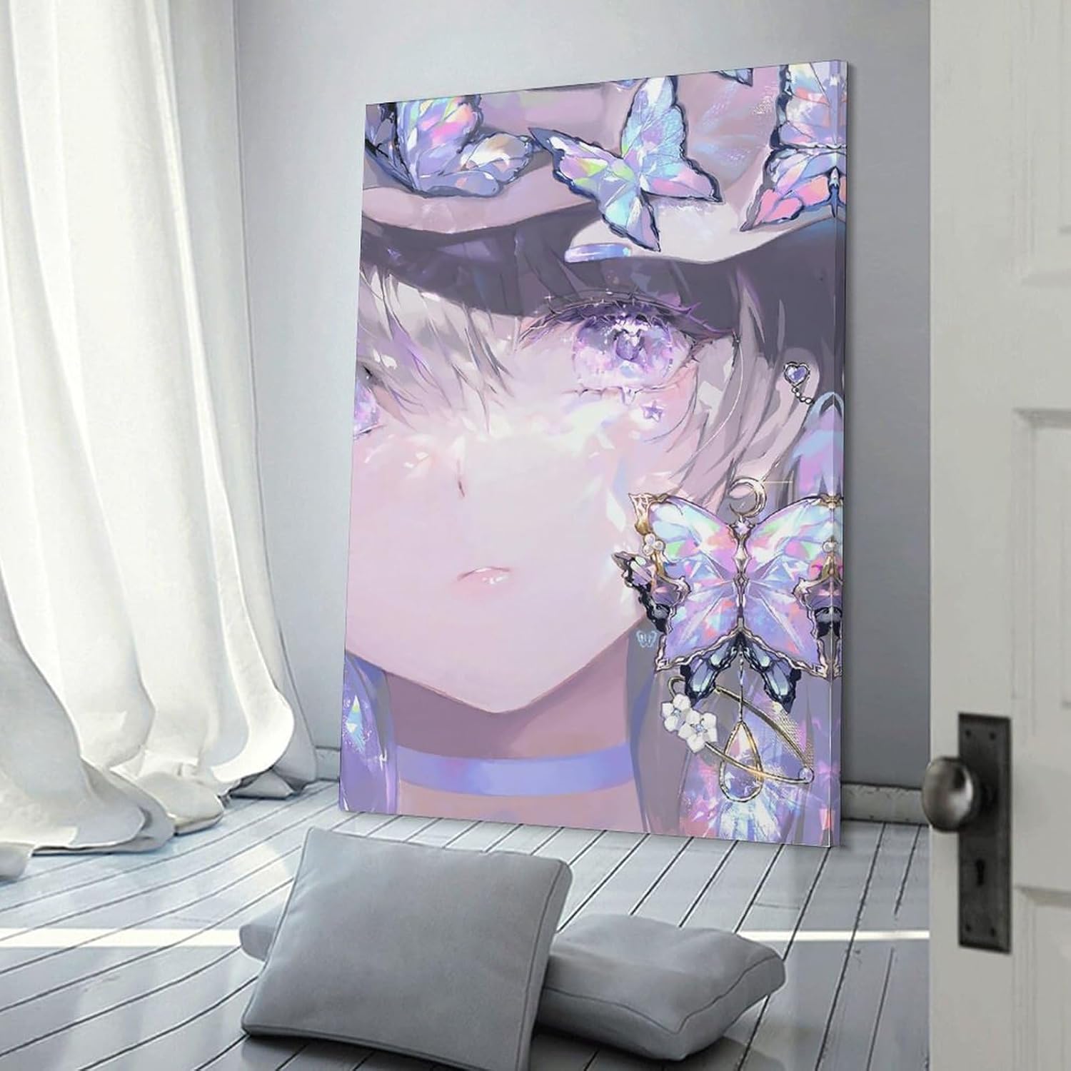 Póster de anime japonés Beauty Girl (5) Póster artístico de pared con desplazamiento en lienzo, pintura, imagen, decoración de sala de estar,