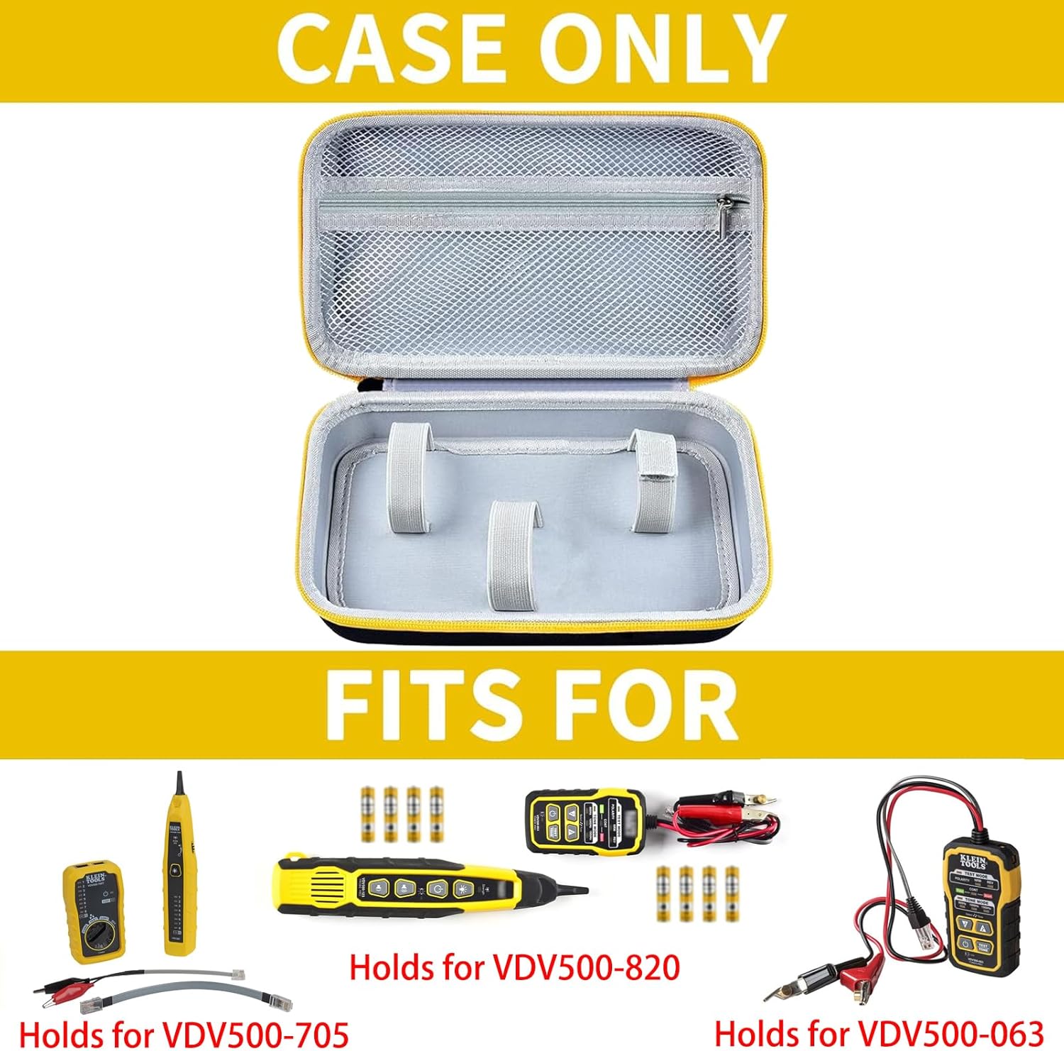 Funda para Klein Tools VDV500-705VDV500-820VDV500-063 Wire Tracer Tone Generator & Probe Kit Probador de Continuidad, Bolsa de Almacenamiento