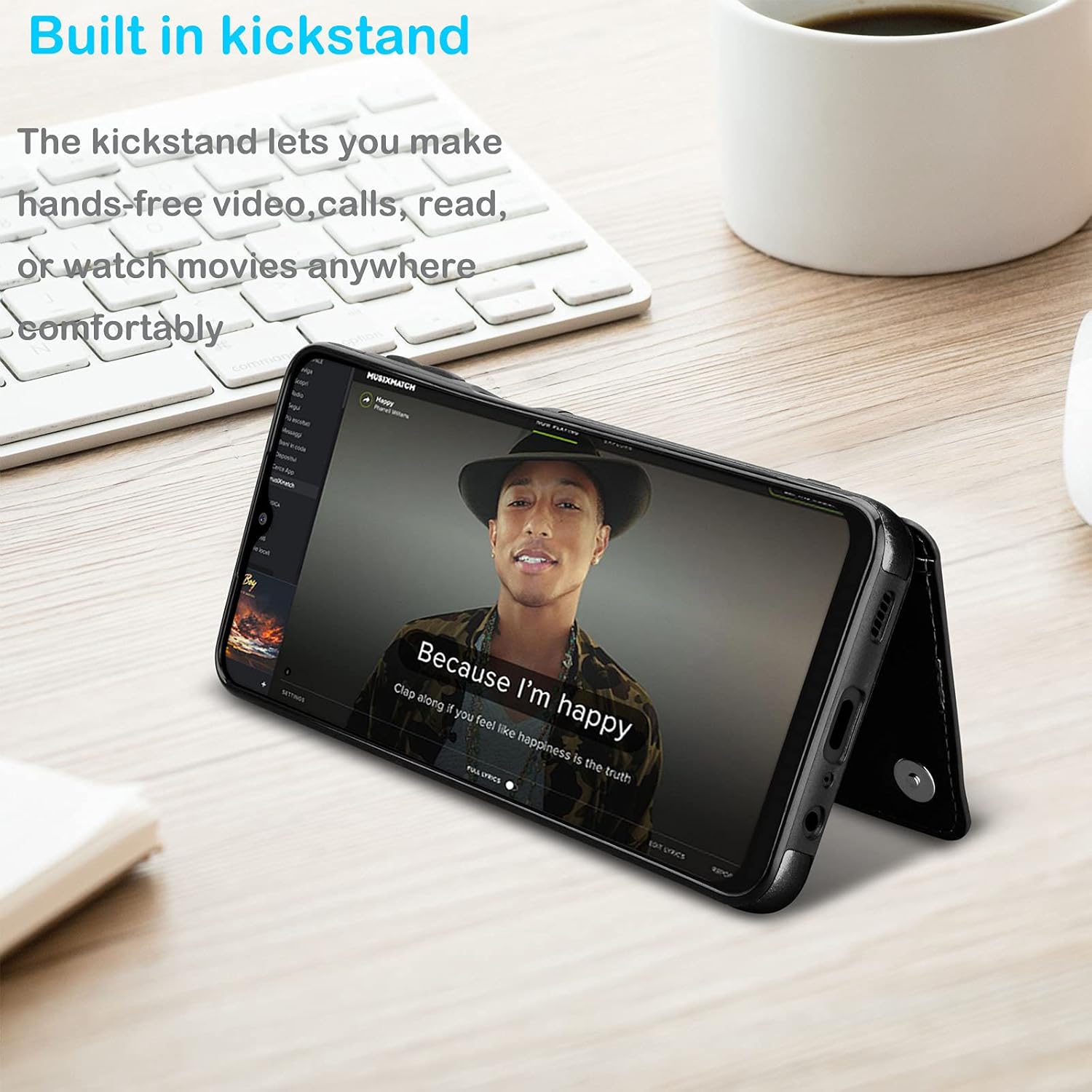 Tekcoo Funda tipo cartera para Galaxy A12  A12 5G, minimalista de lujo de piel sintética para tarjetas de crédito, con ranuras para tarjetas de