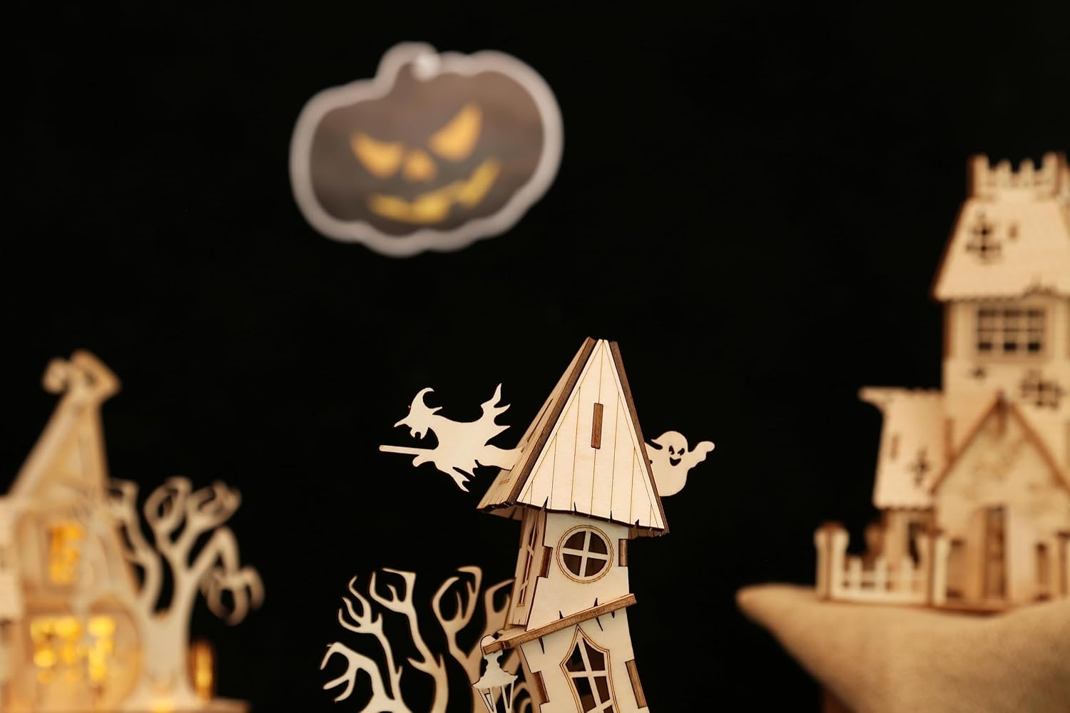 Rompecabezas de madera 3D de Halloween para adultos, rompecabezas y rompecabezas para Halloweencumpleaños, regalos para adultos y adolescentes para