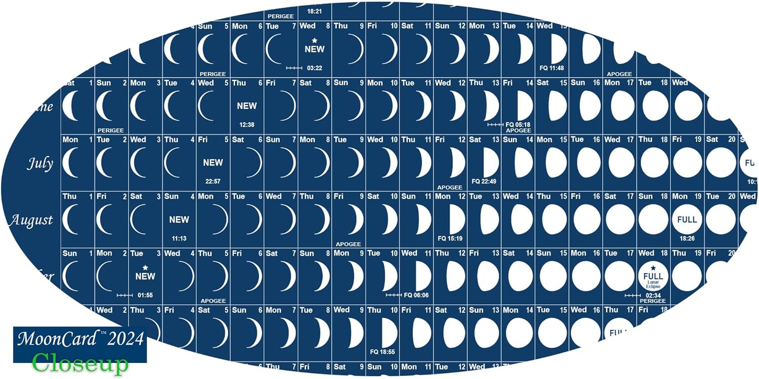Calendario Luna 2024 Tarjetas MoonCard – Paquete de 6
