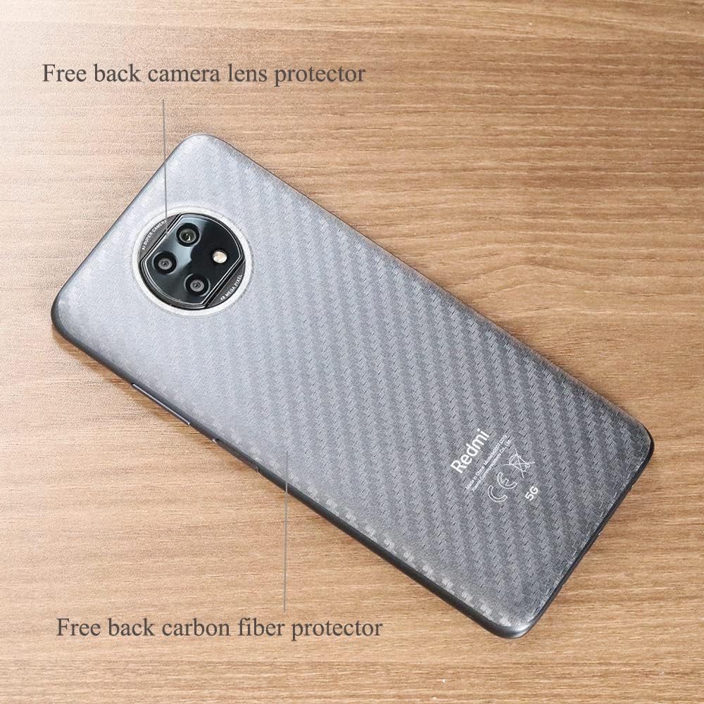 Ibywind Protector de pantalla para Redmi Note 9T 5G (6.53 pulgadas), con 2 piezas de vidrio templado, 1 protector de lente de cámara, 1 película de