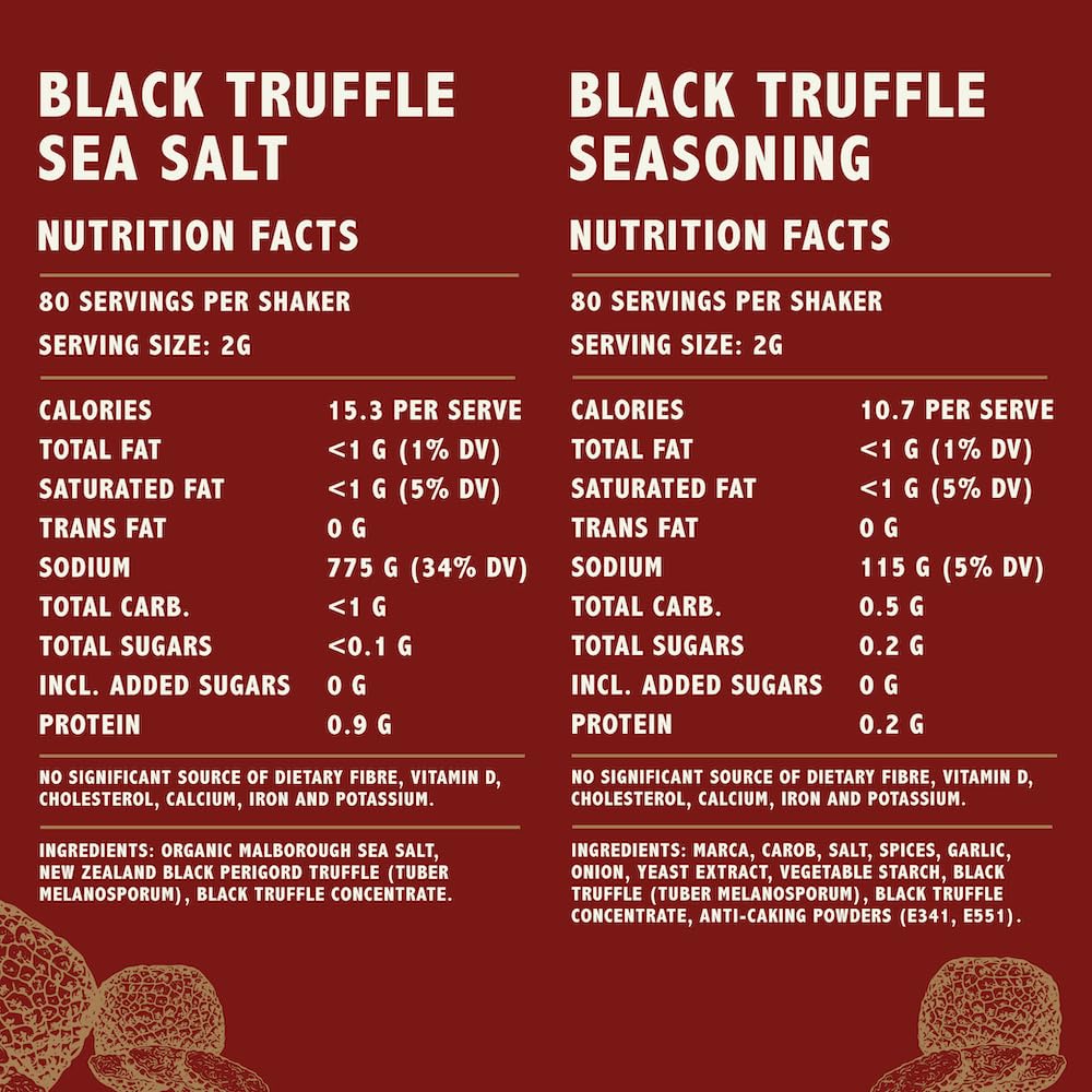 KIWI ARTISAN Paquete de condimentos de trufa negra y sal de trufa